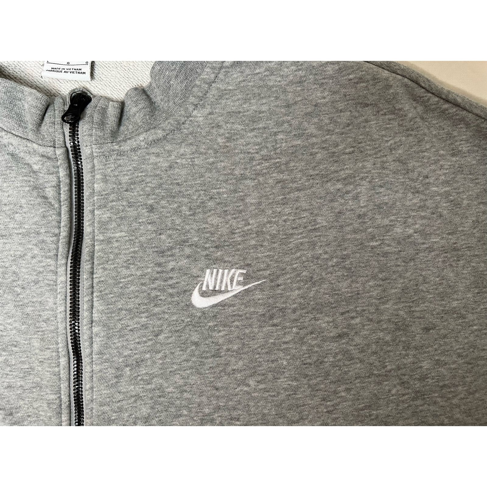 Nike Nike Full Zip Light Grey Hoodless Baggy Sweatshirt Large Size US L / EU 52-54 / 3 - 4 Thumbnail