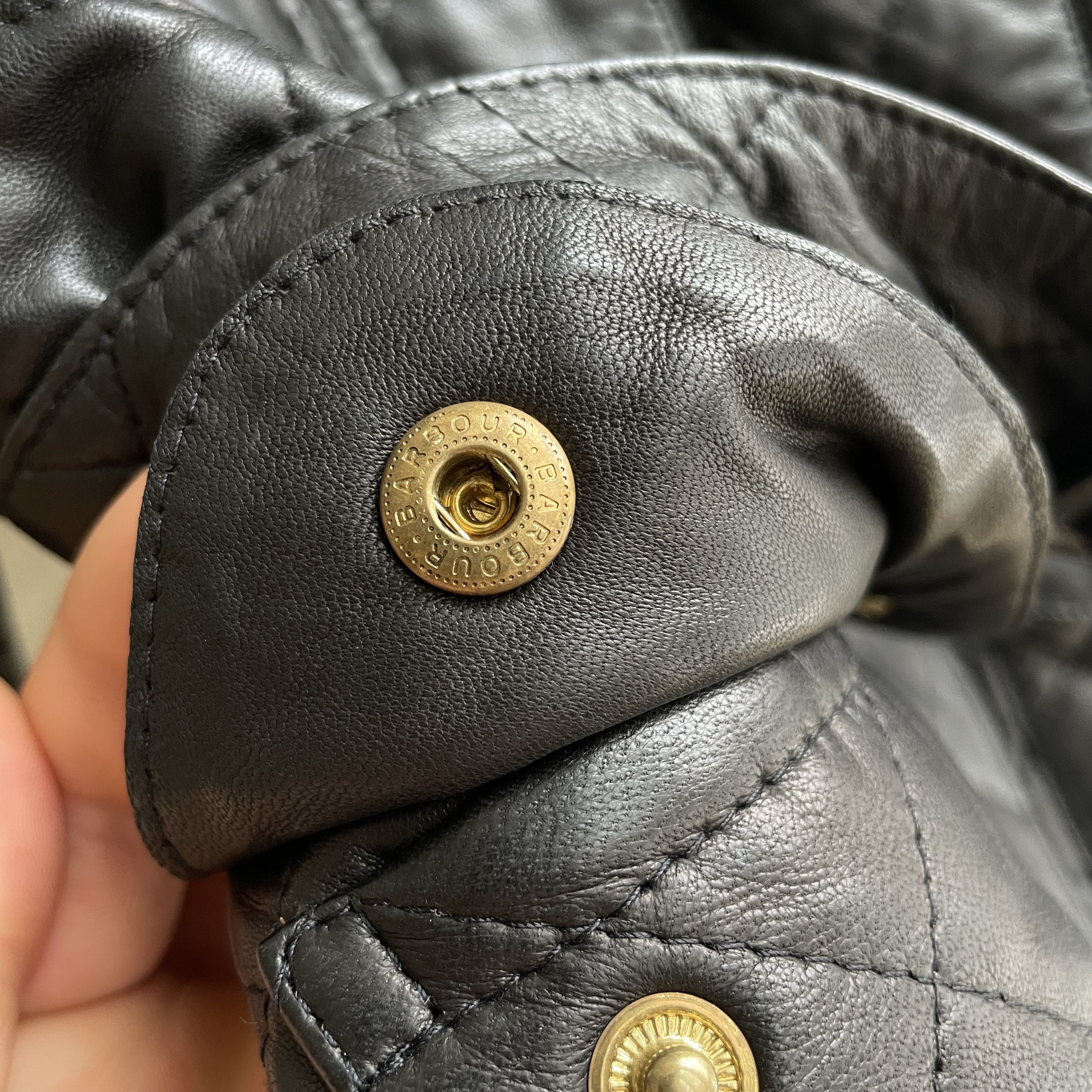 Barbour Barbour International Womens Nappa Leather Quilted Jacket Size M / US 6-8 / IT 42-44 - 12 Thumbnail