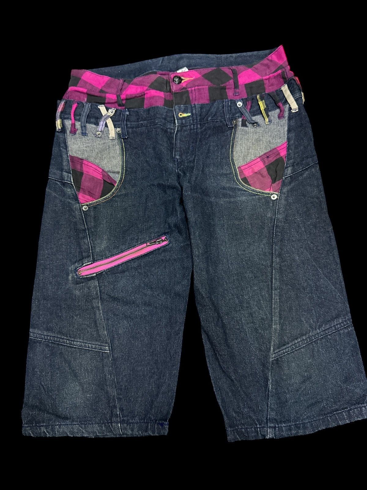 Double Waist Flare 💥 Short denim multipocket 💥
