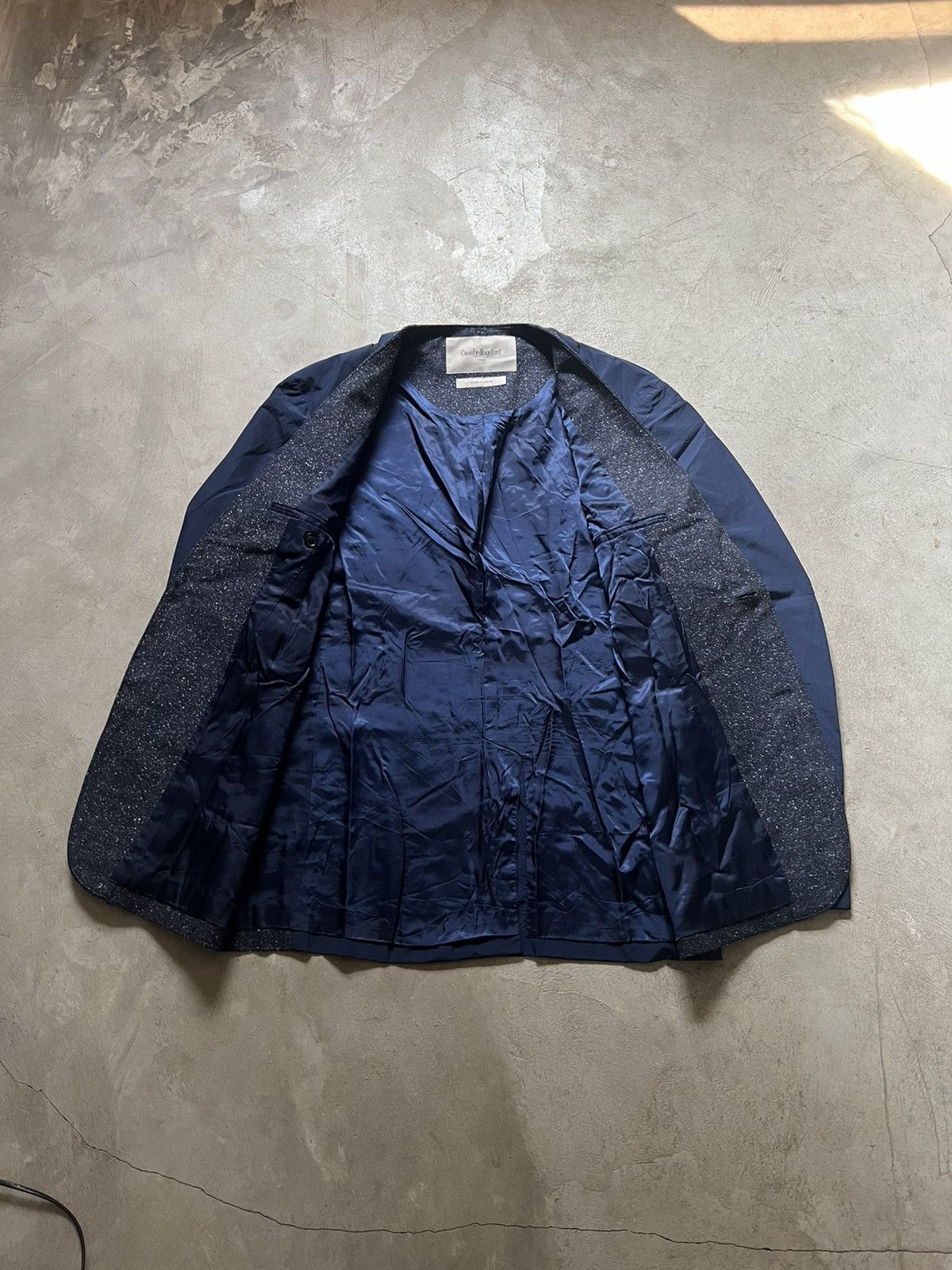 Casely-Hayford × Japanese Brand Casely Hayford Fall 2014 "Shades Of Blue" Blazer Coat Size 40R - 5 Thumbnail