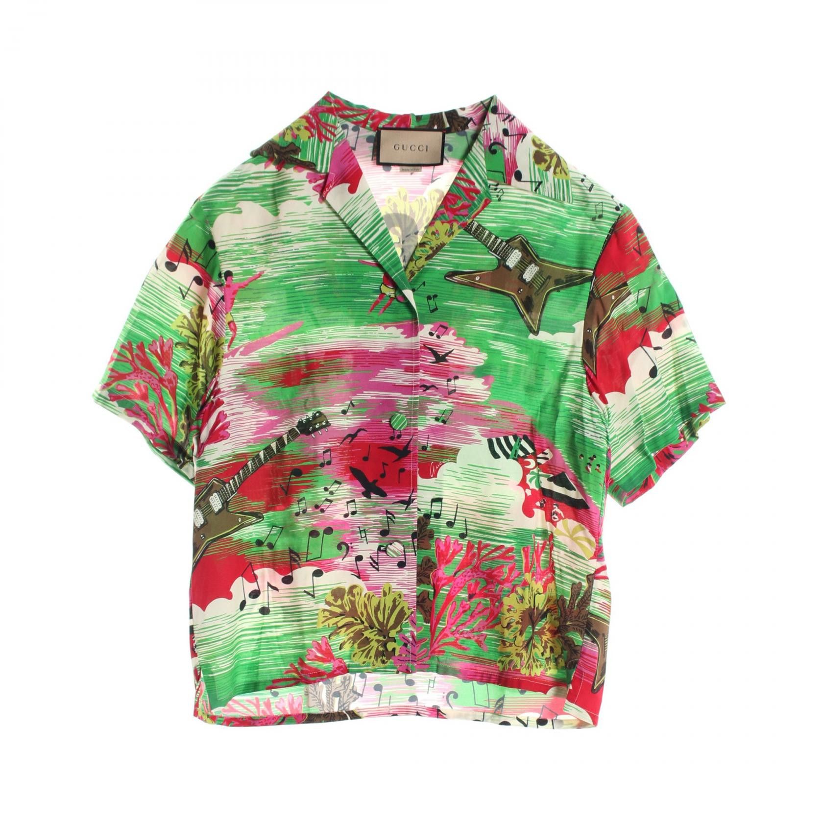 Gucci Gucci Gucci LOVE PARADE Rayon Top Textile Tops DUTY FREE for USA Size ONE SIZE - 1 Thumbnail