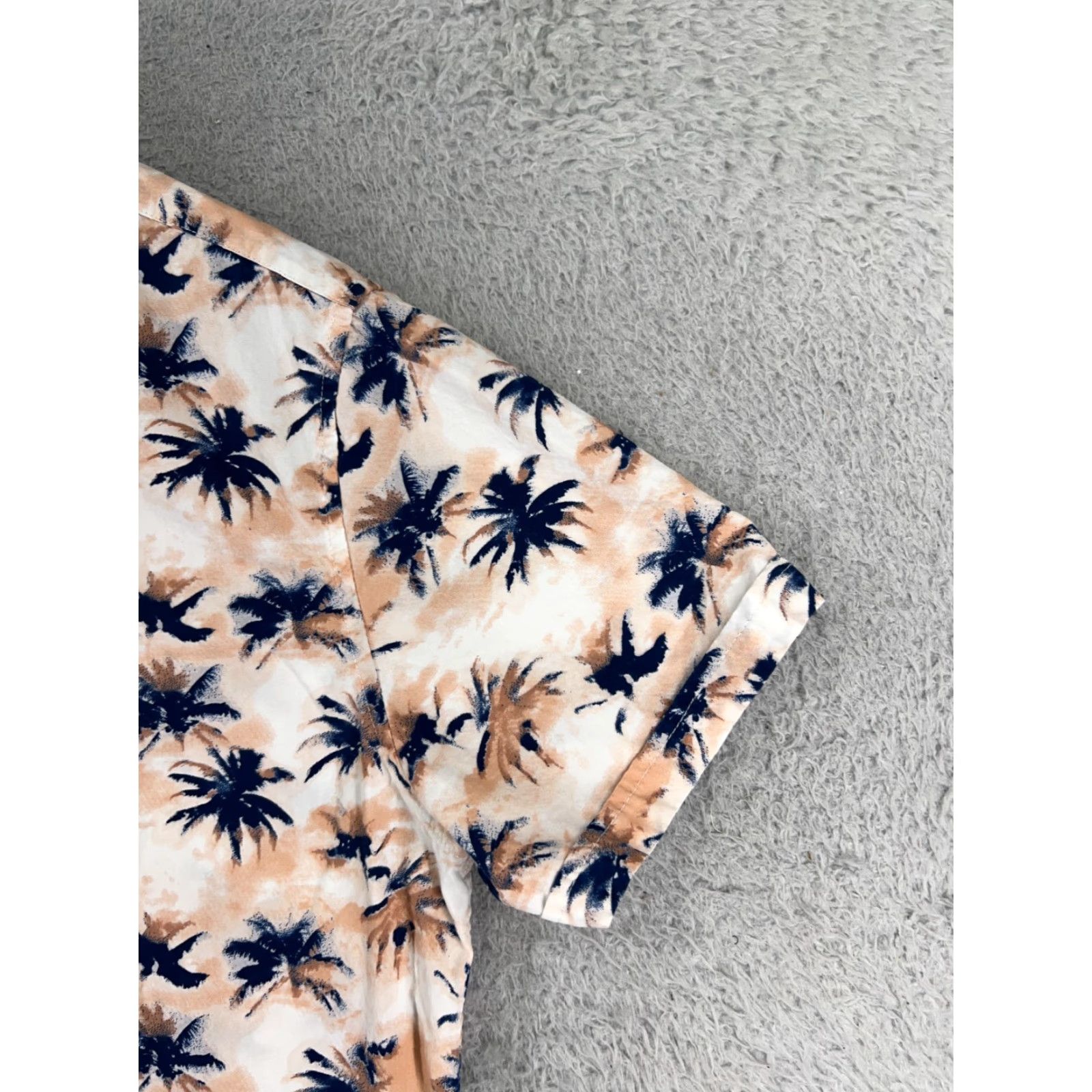 Vintage Cactus Man Shirt Mens Large Orange Blue Palm Tree All Over Print 100% Cotton Size US L / EU 52-54 / 3 - 5 Thumbnail