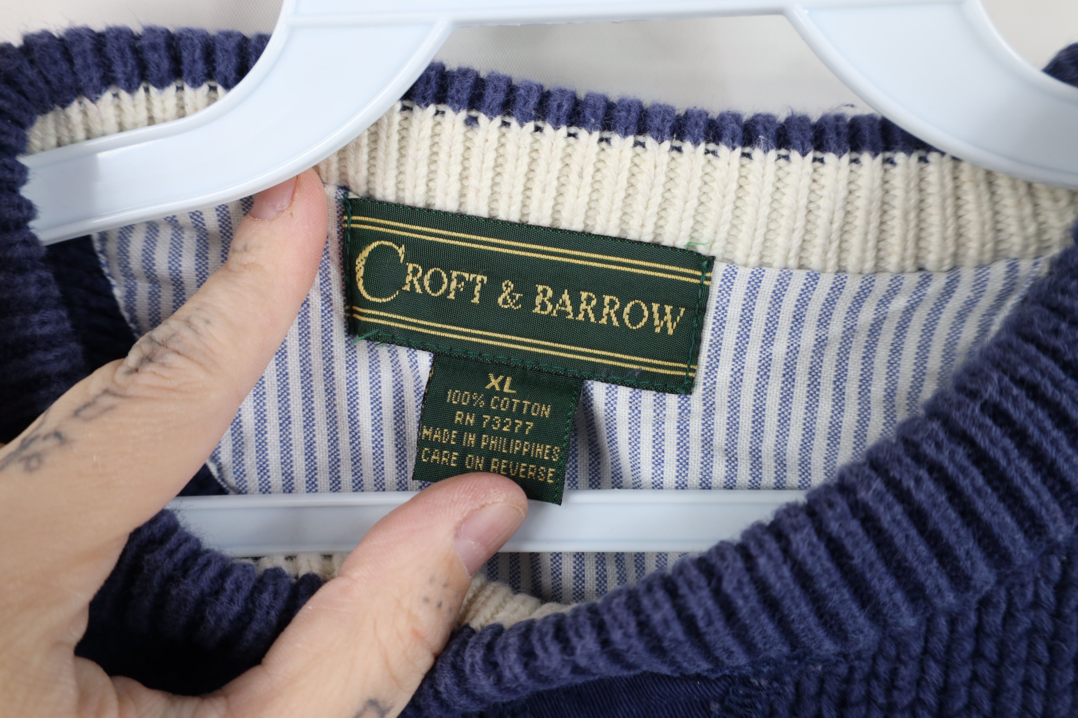 Vintage Vintage 90s Streetwear Rainbow Striped Cotton Knit Sweater Size US XL / EU 56 / 4 - 9 Thumbnail