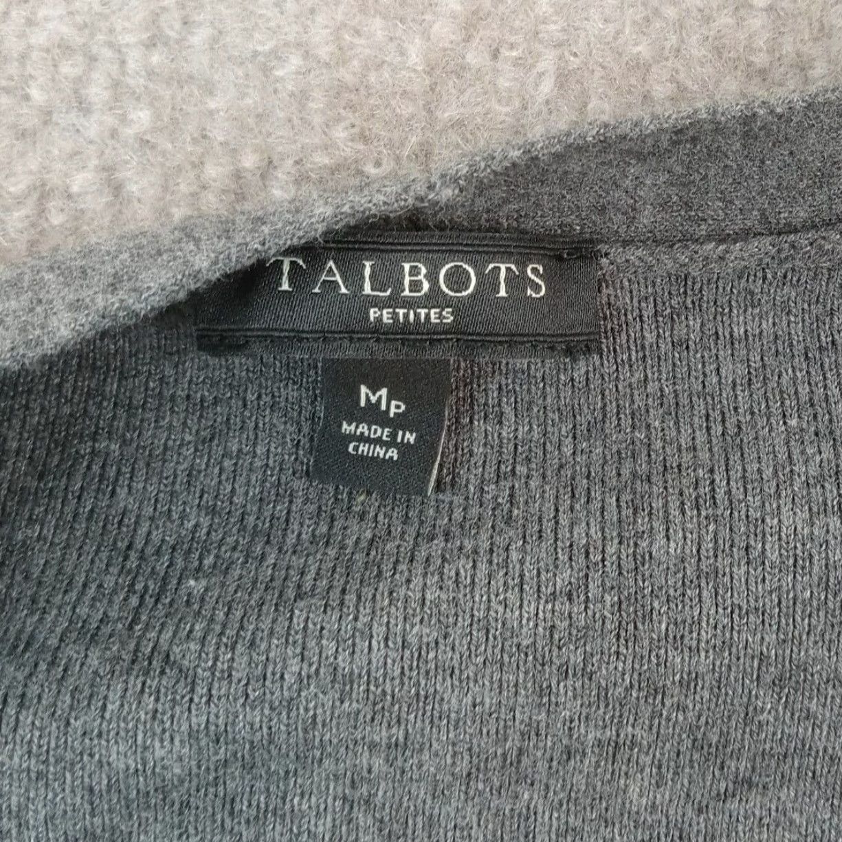 Talbots Talbots Womens Medium Petite Sweater Gray Open Front Cardigan Size M / US 6-8 / IT 42-44 - 5 Thumbnail