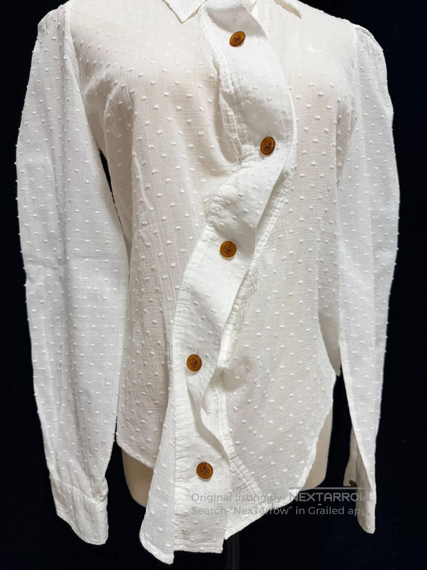 Vivienne Westwood Vivienne Westwood White Irregular Cotton Shirt. Size M / US 6-8 / IT 42-44 - 3 Thumbnail
