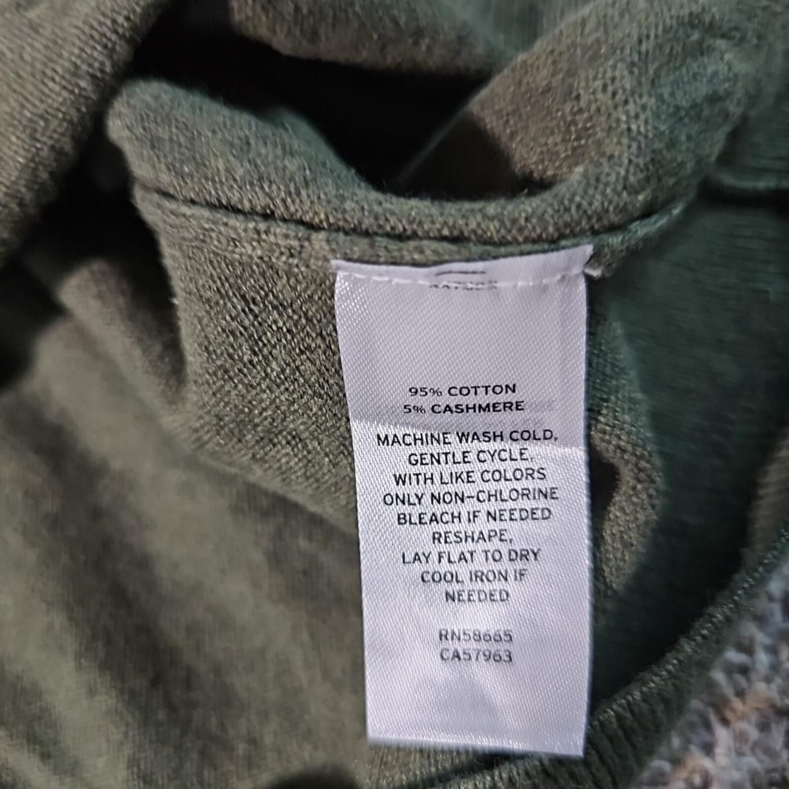 14th & Union 14th & Union XL Green Sweater Cotton Cashmere Size US XL / EU 56 / 4 - 7 Thumbnail