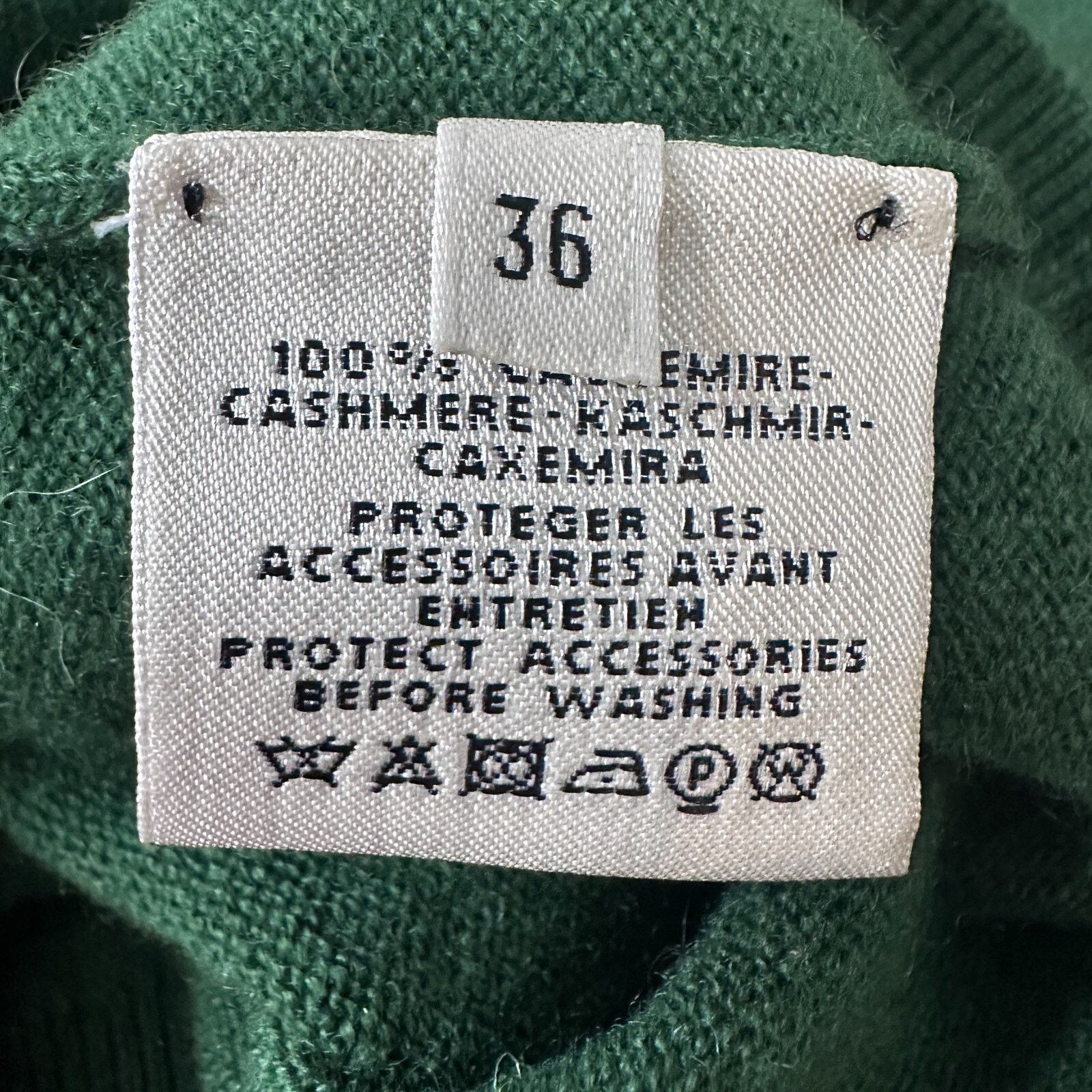 Hermes Hermes Paris Short Sleeve Cashmere Sweater Women’s 36 Green Size XS / US 0-2 / IT 36-38 - 8 Thumbnail