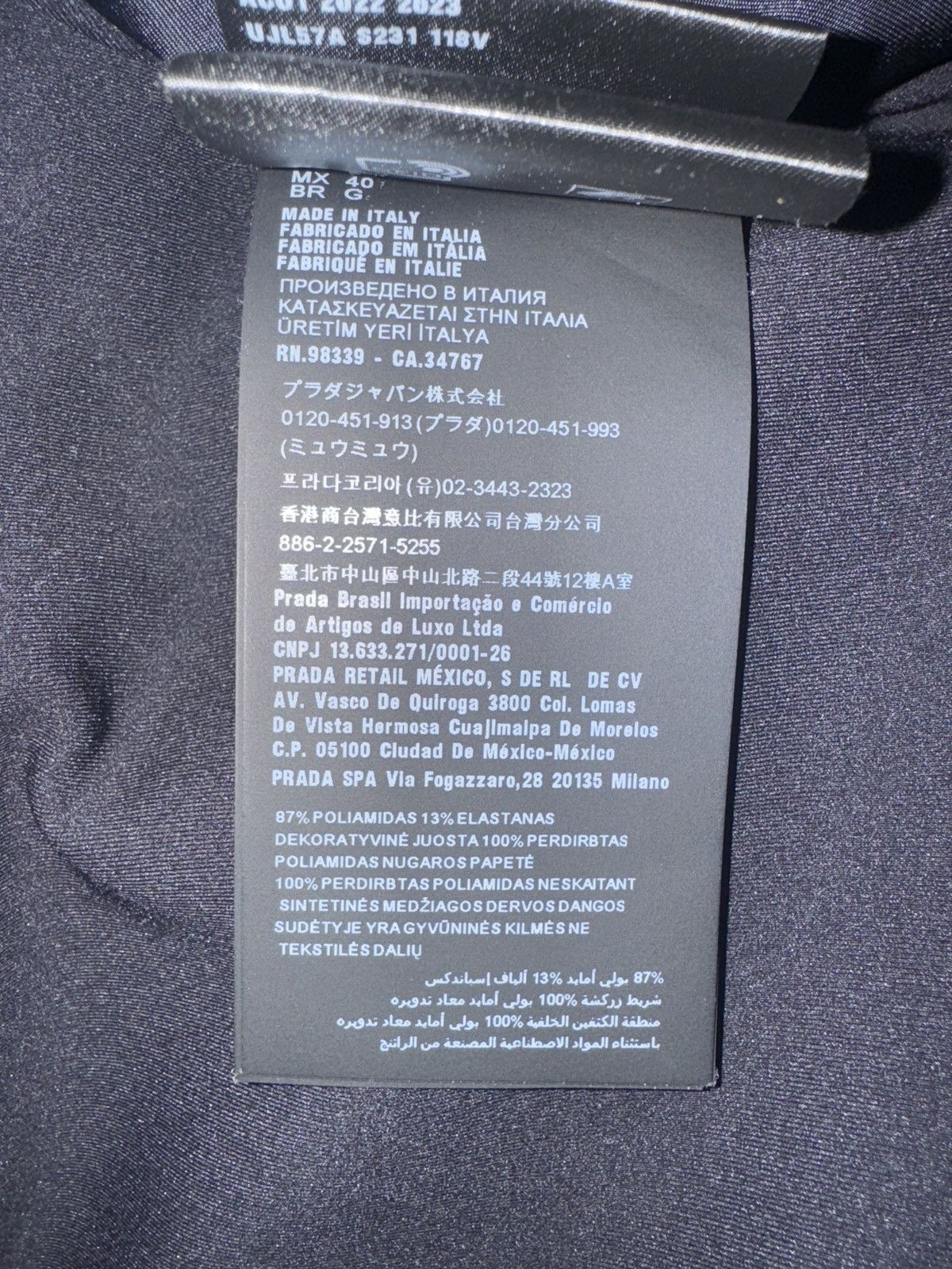 Prada Blouson felpa stretch Nero+bianco Size US L / EU 52-54 / 3 - 6 Thumbnail