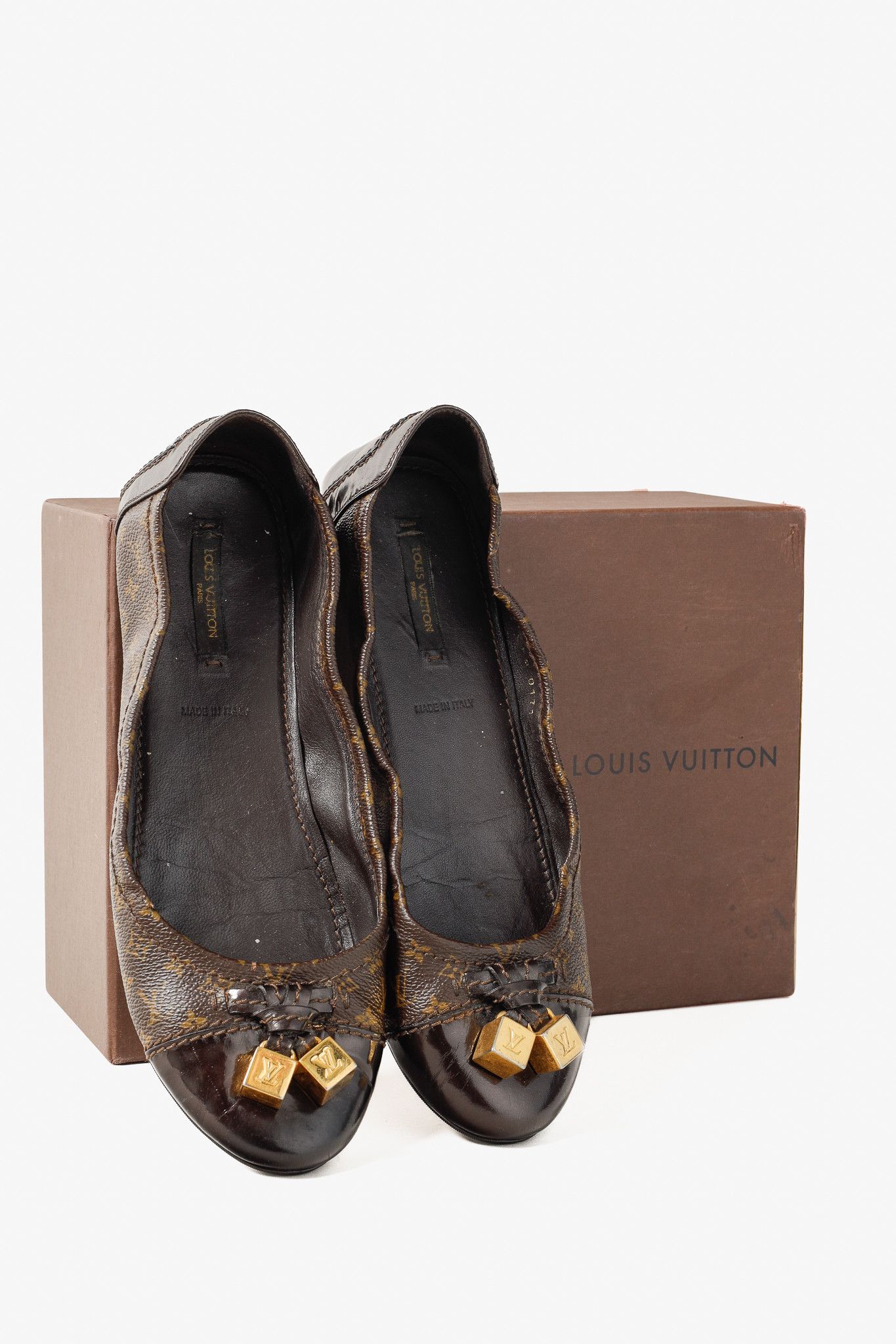 Louis Vuitton Louis Vuitton Lovely Golden-Cube Ballet Driving Flats Size US 8 / IT 38 - 12 Thumbnail