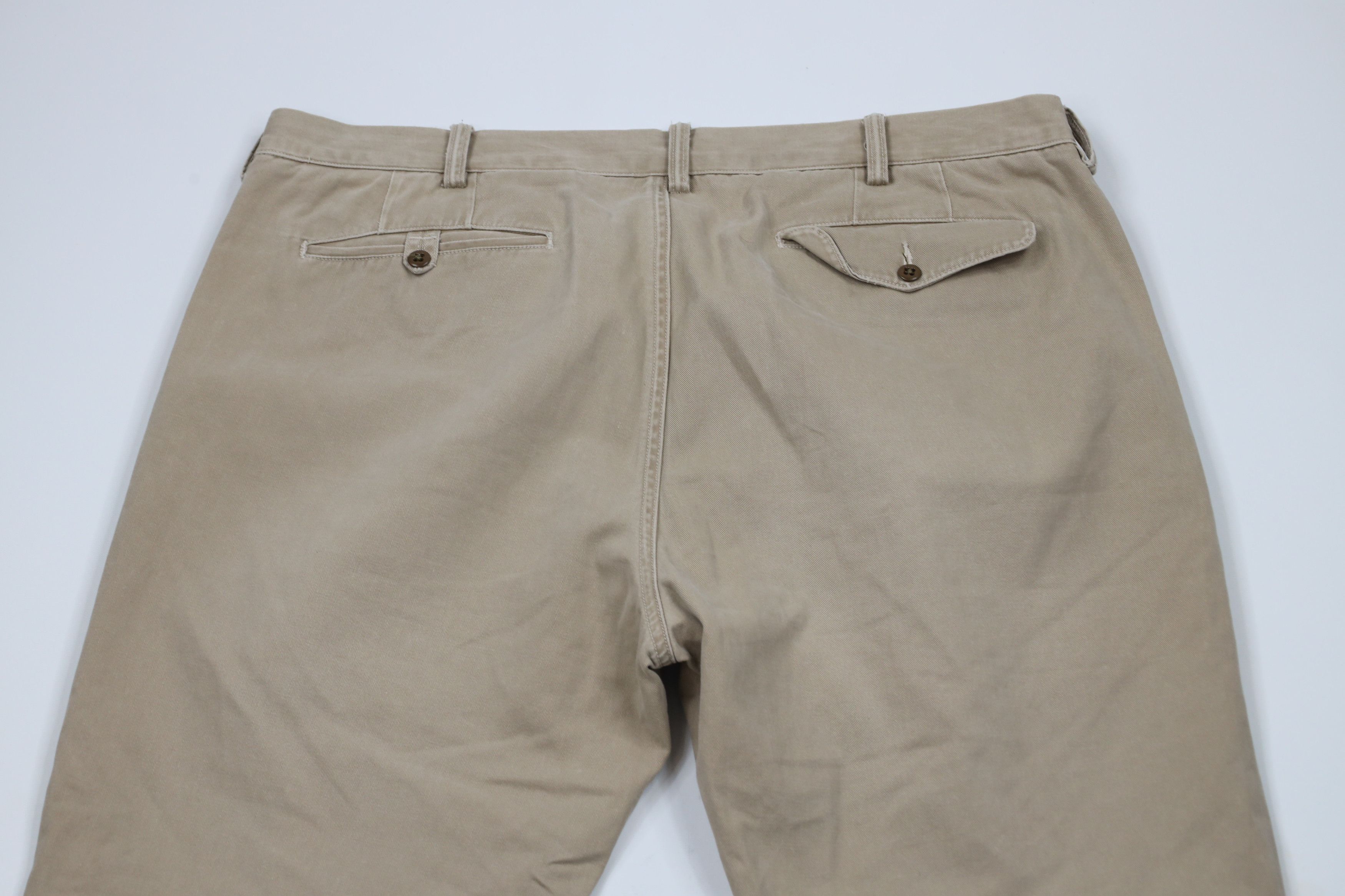 Ralph Lauren × Vintage Vintage 90s Ralph Lauren Fit Distressed Wide Leg Chino Pants Size US 40 / EU 56 - 11 Thumbnail