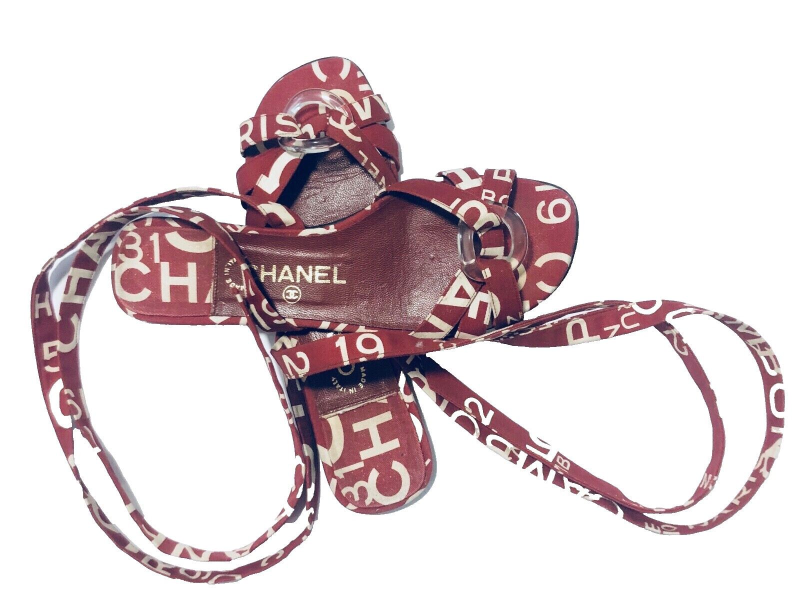 Chanel Chane 31 Rue de Cambon Vintage Sandals Size US 8.5 / IT 38.5 - 8 Thumbnail