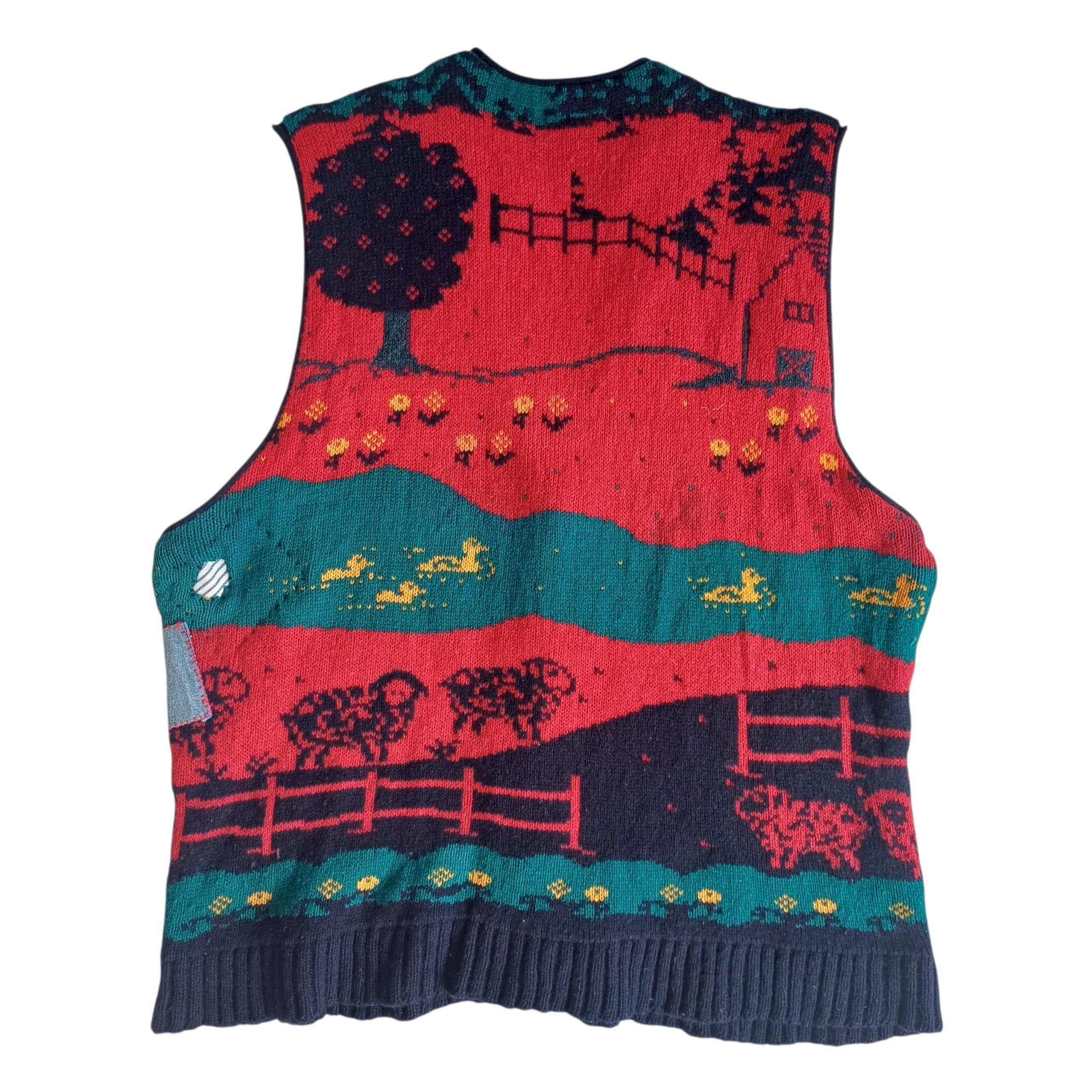 Other Vest knitwear classic 90s pattern woolcraft Size L / US 10 / IT 46 - 3 Thumbnail
