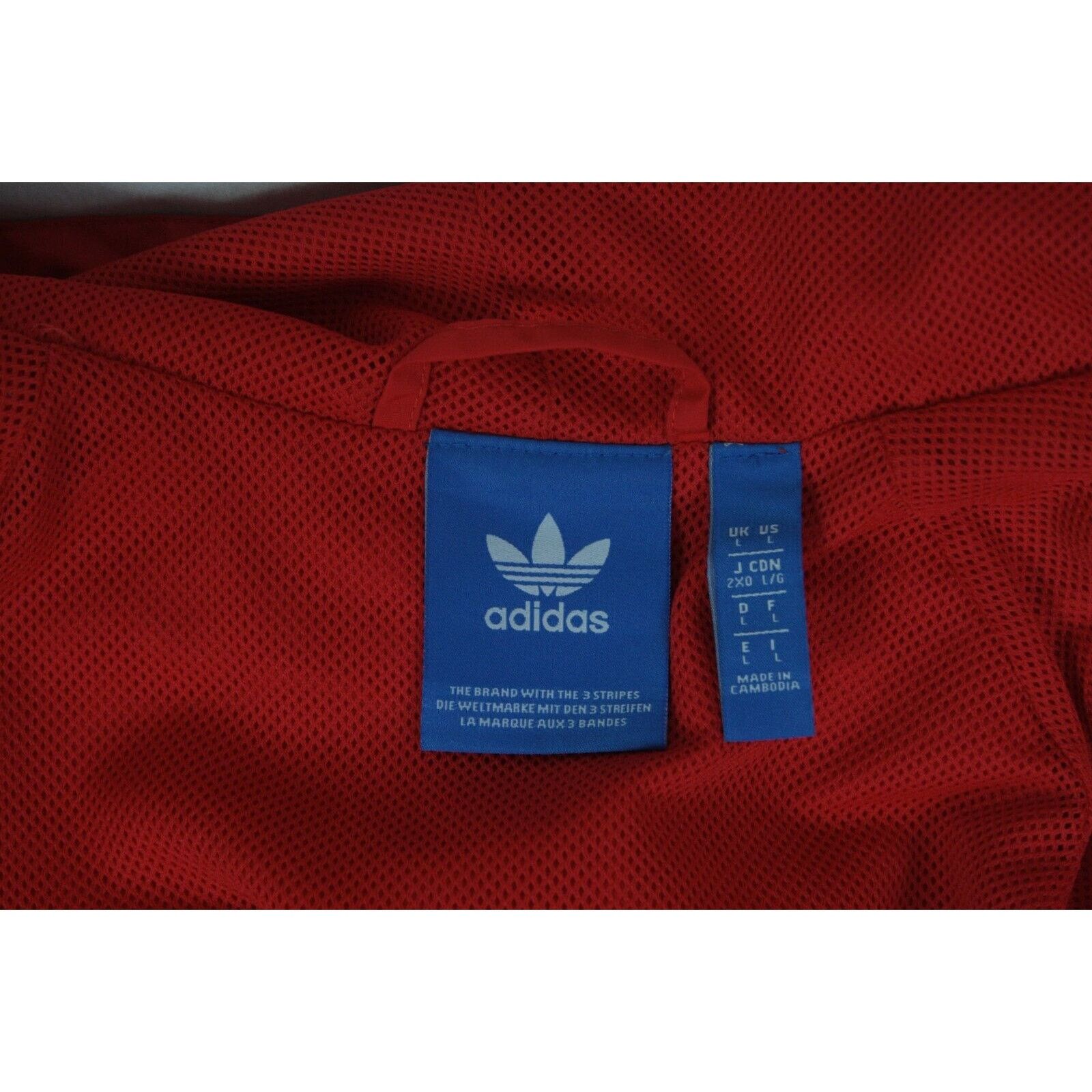 Adidas Adidas Trefoil Logo Spell Out Colorblock Hooded Windbreaker Size US L / EU 52-54 / 3 - 6 Thumbnail