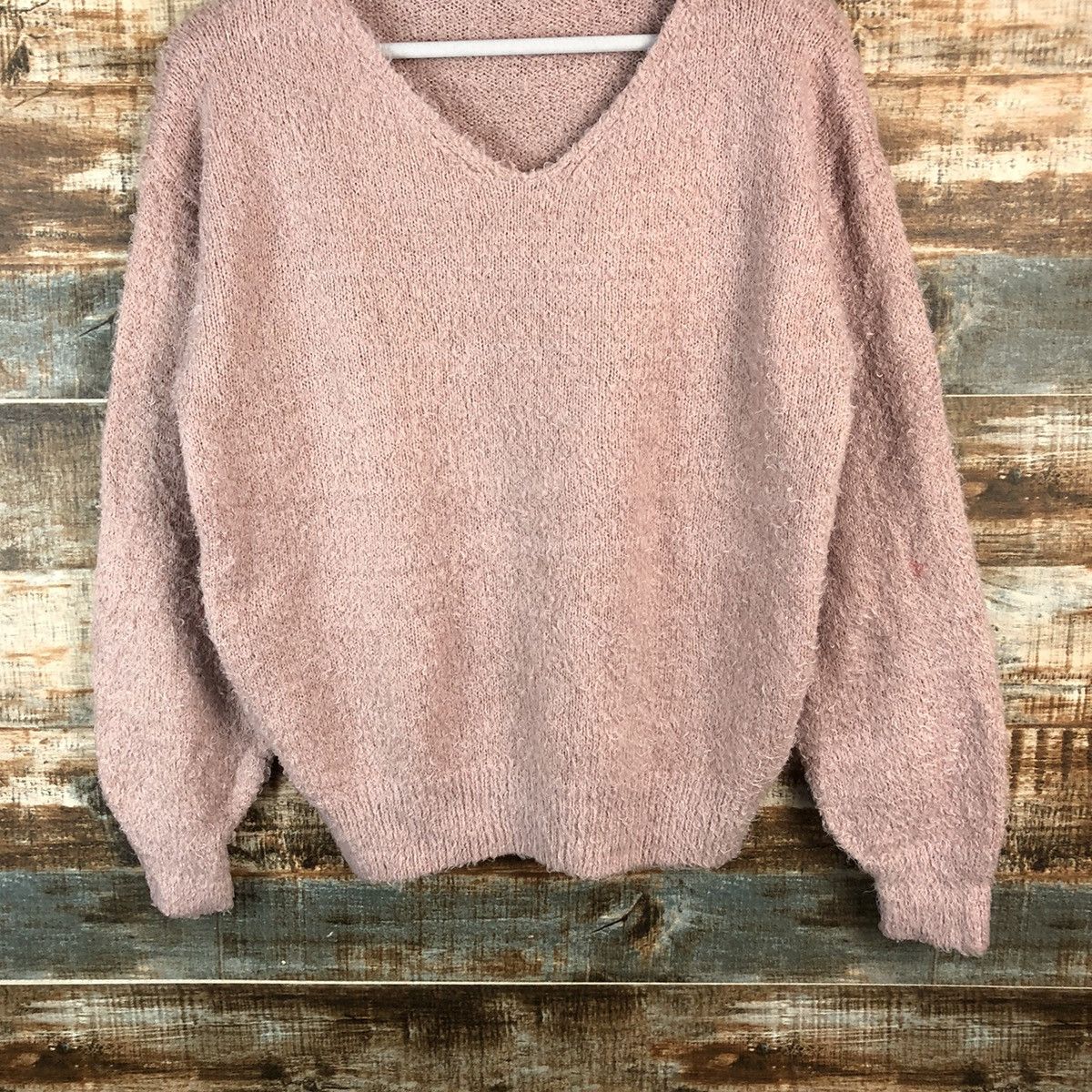 Homespun Knitwear × Japanese Brand DLL Japanese Brand Pink Mohair Knitwear #C418 Size M / US 6-8 / IT 42-44 - 3 Thumbnail