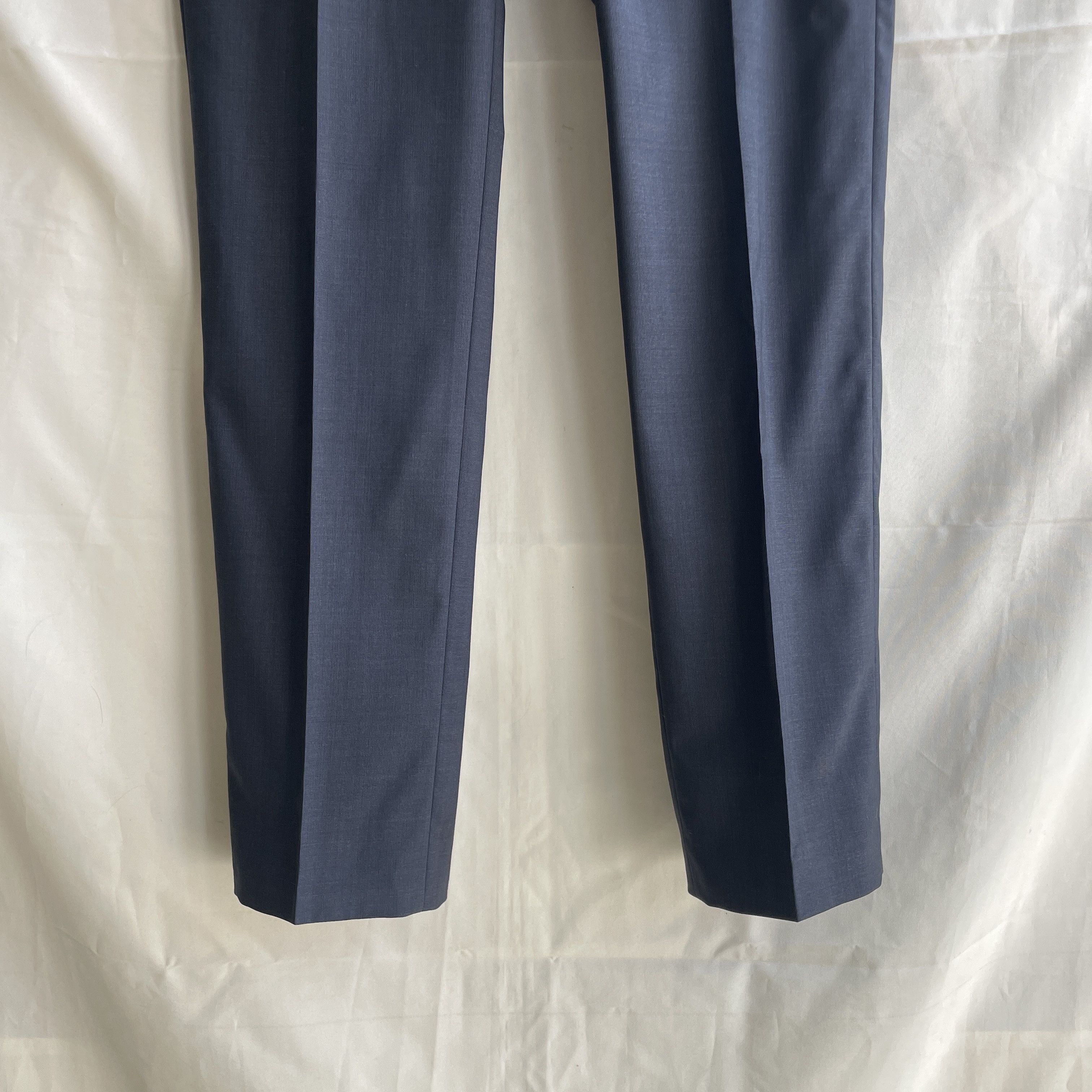 Armani Collezioni Armani Collezioni Navy Solid Wool Silk Suit Size EUR 50R Size 40R - 15 Thumbnail