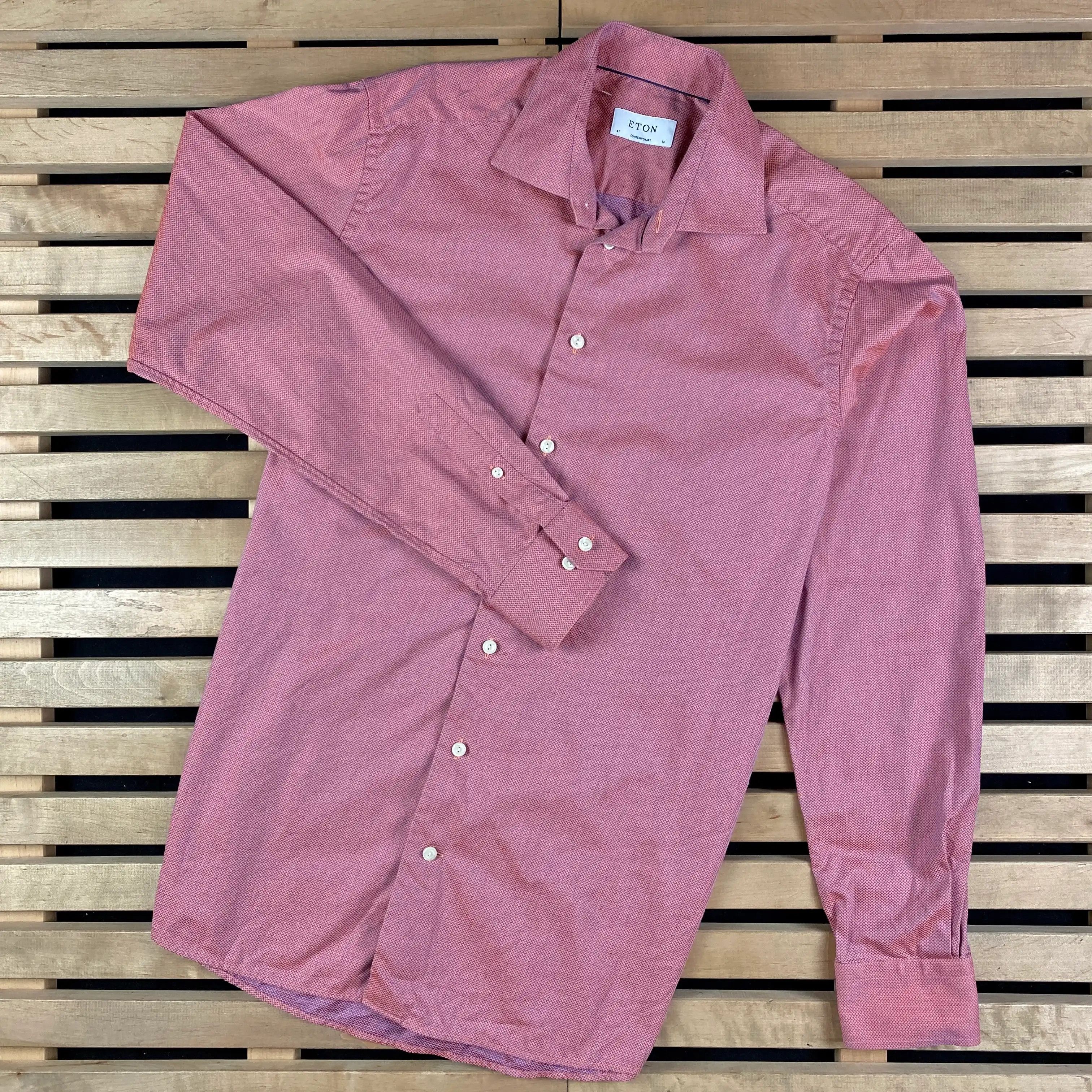 Eton Mens Shirt Long Sleeve Eton Size 41 / 16 Size US XL / EU 56 / 4 - 1 Thumbnail