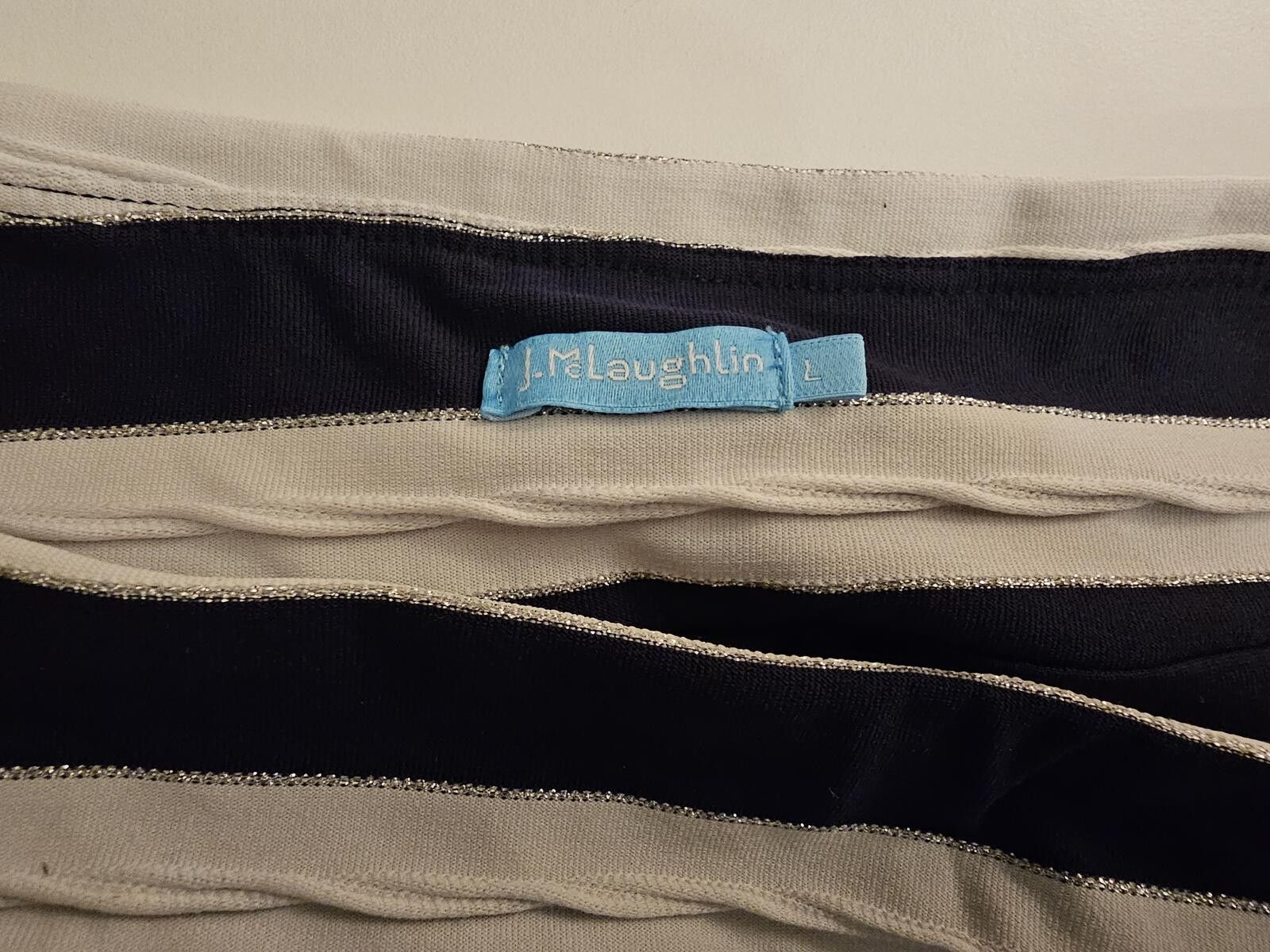 J.McLaughlin J.McLaughlin Skirt Blue Womens Size L Silver Hints Stretch Size 36" / US 14 / IT 50 - 5 Thumbnail