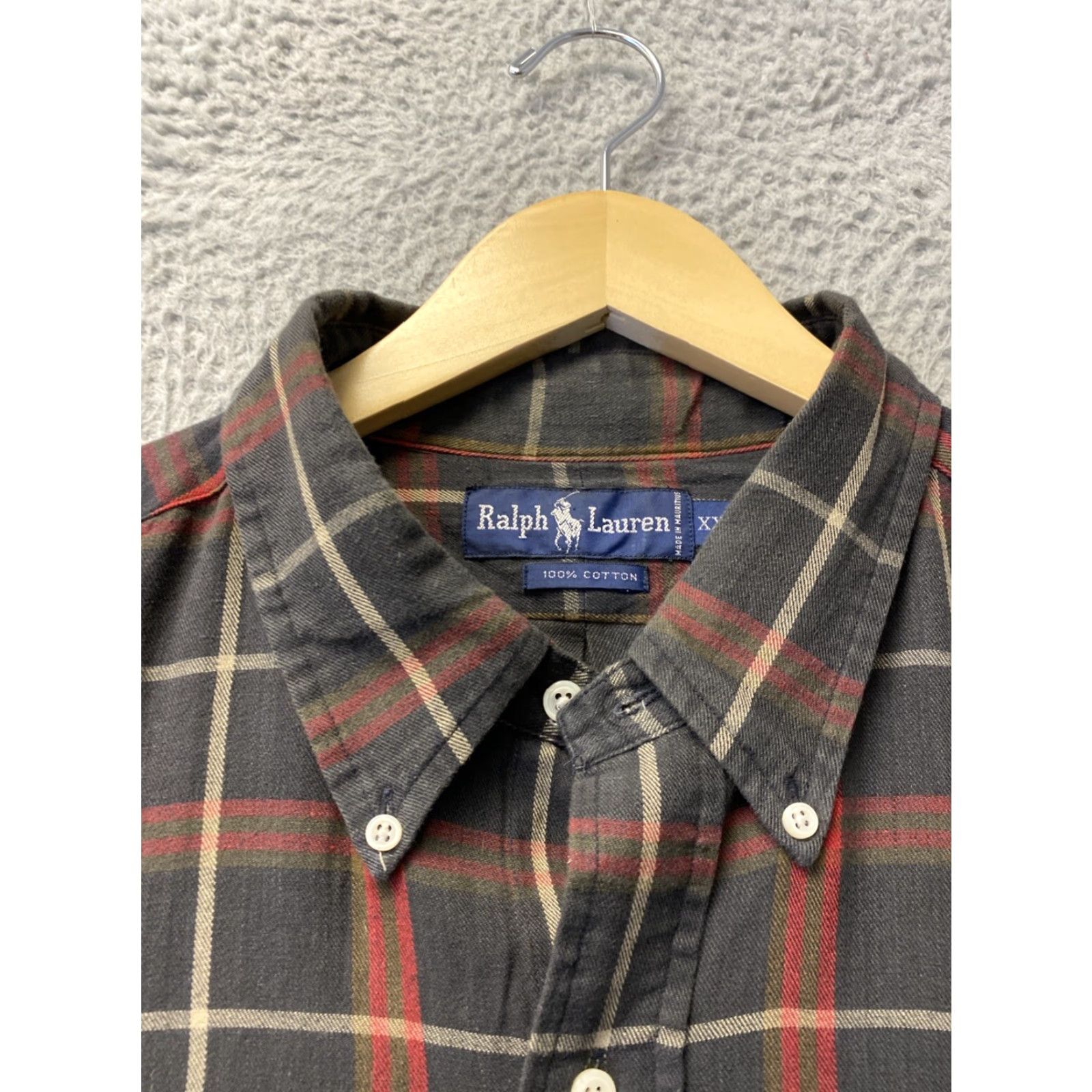 Polo Ralph Lauren VINTAGE Polo Ralph Lauren Long Sleeve Button Shirt Mens XXL Olive Green Plaid Logo Casual Size US XXL / EU 58 / 5 - 3 Thumbnail