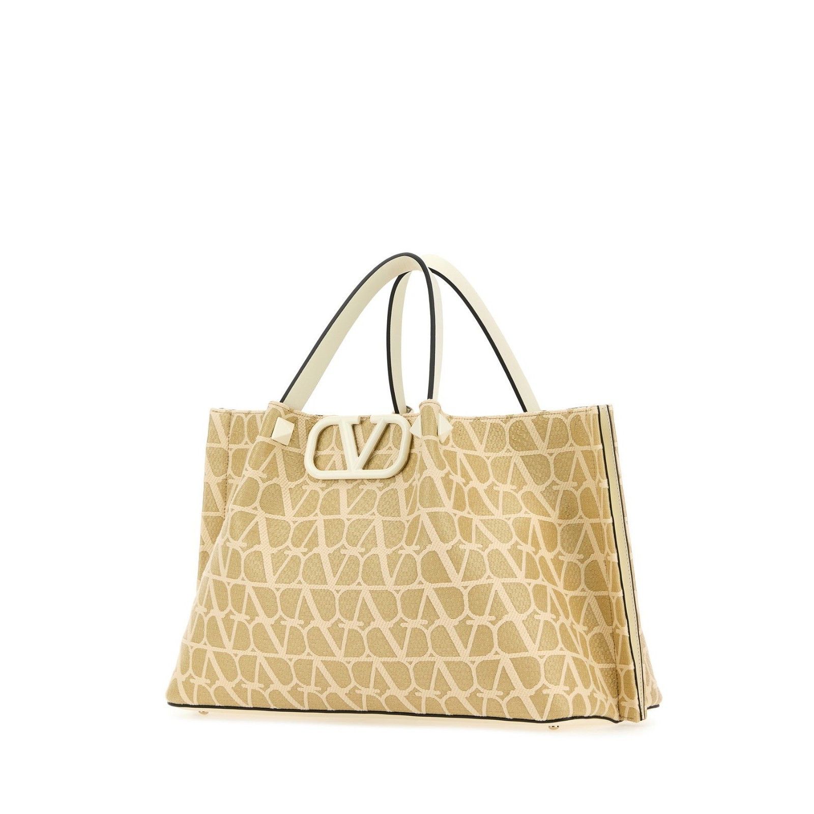 Valentino VALENTINO GARAVANI Toile Iconographe Beige Brown Leather Sho Size ONE SIZE - 2 Thumbnail