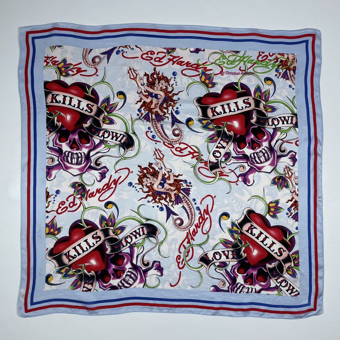 Ed Hardy Ed Hardy Christian Audigier Scarf “Kills love slowly” Size ONE SIZE - 1 Thumbnail