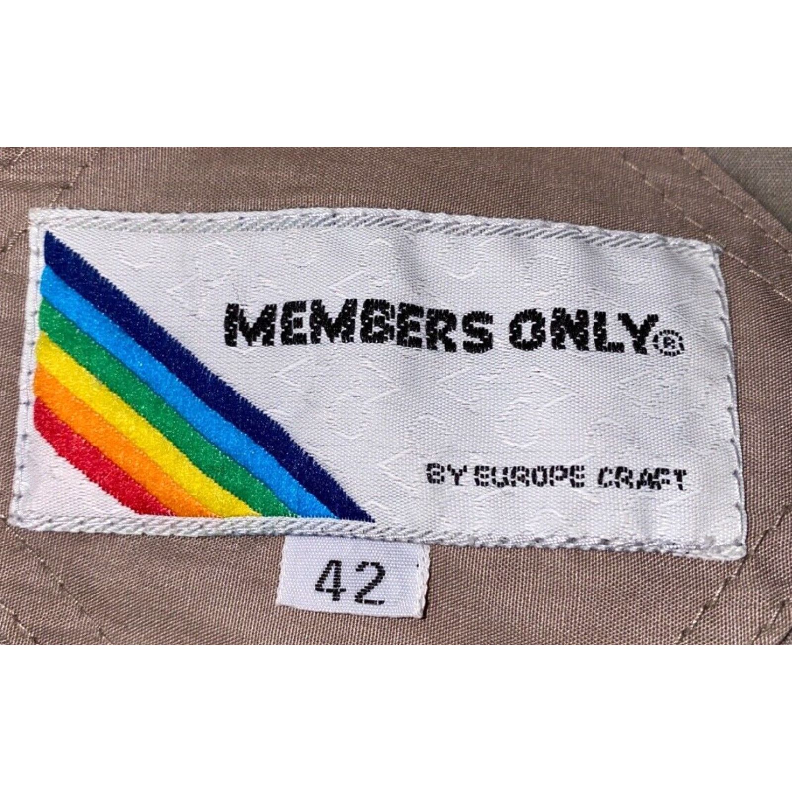 Members Only VINTAGE Members Only Mens Beige Full Zip Jacket Size 42 Size US XS / EU 42 / 0 - 6 Thumbnail