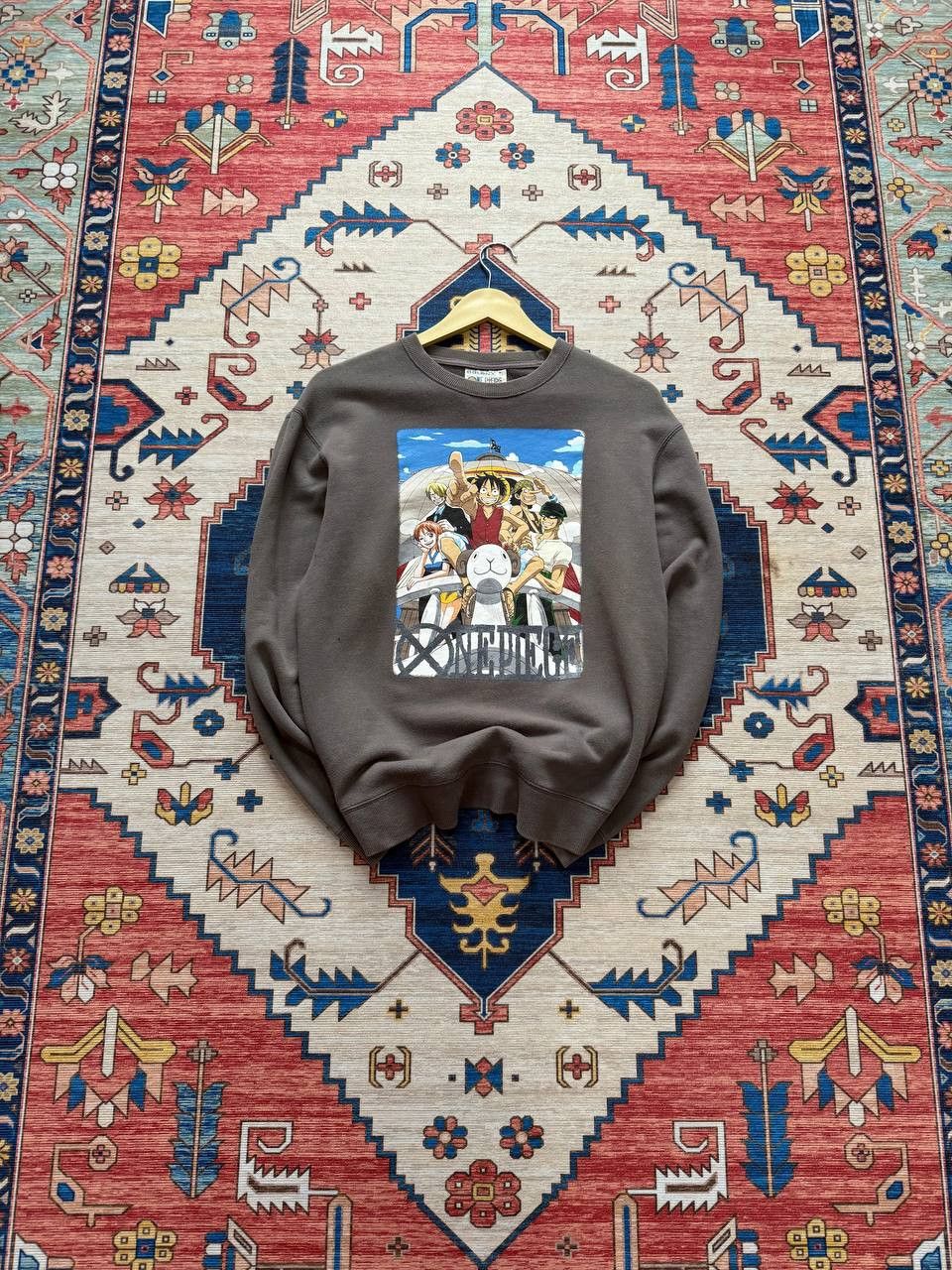 Anime VERY RARE Vintage BALENO One Piece Full OG Crew Poster Size US M / EU 48-50 / 2 - 2 Thumbnail