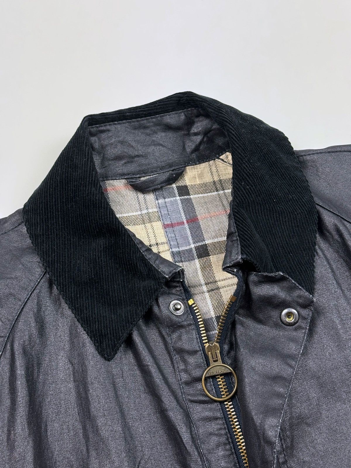Barbour Barbour Keats Black Linen/Polyurethane Coat Jacket Size US S / EU 44-46 / 1 - 12 Thumbnail