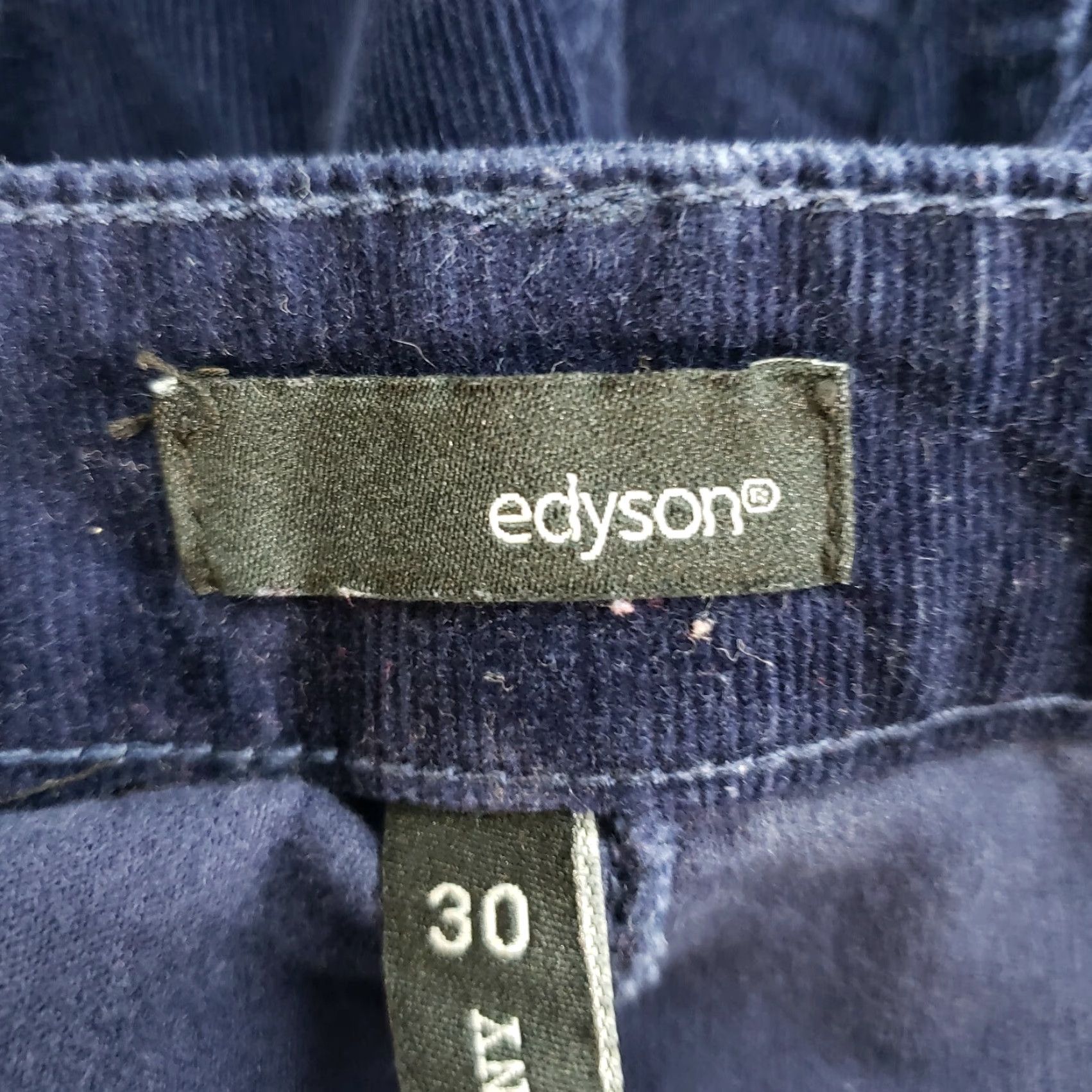 Vintage Edyson Womens Skinny Corduroy Pants Sz 30 Blue Mid Rise Pants Womens 30 Blue Skinny Corduroy Edyson Size 30" / US 8 / IT 44 - 6 Thumbnail