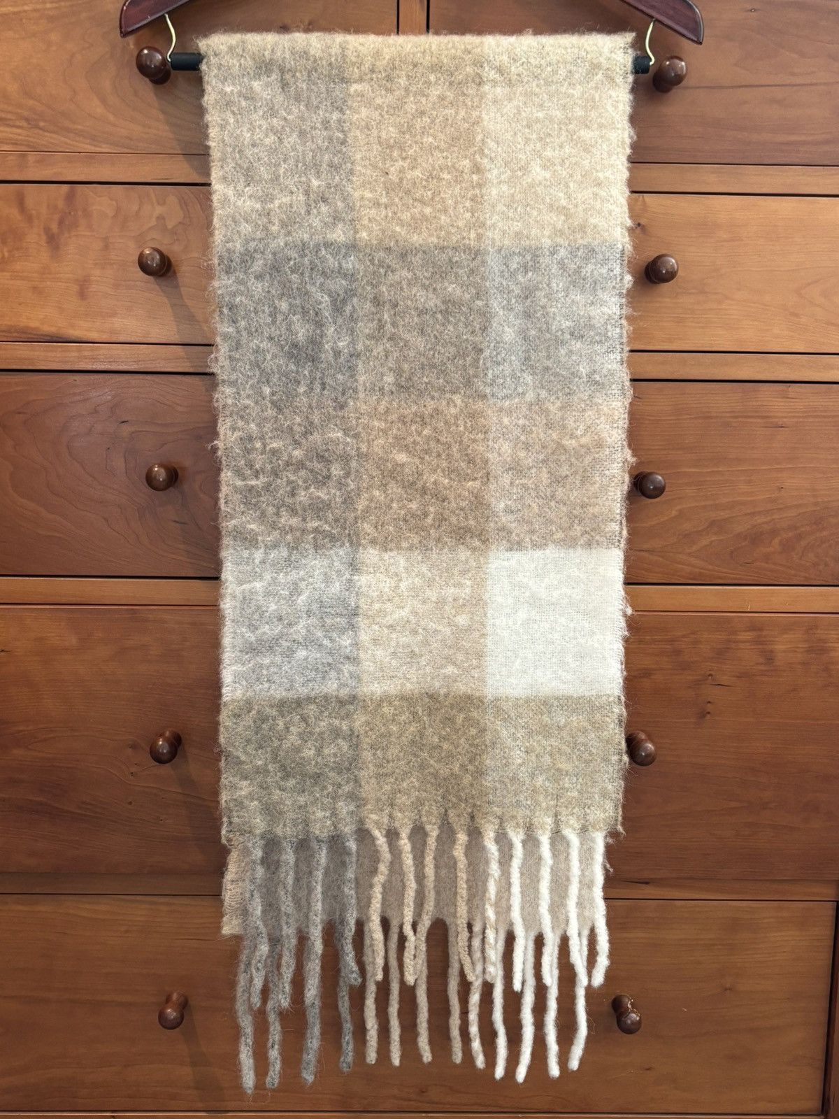 Acne Studios Beige Mohair Scarf