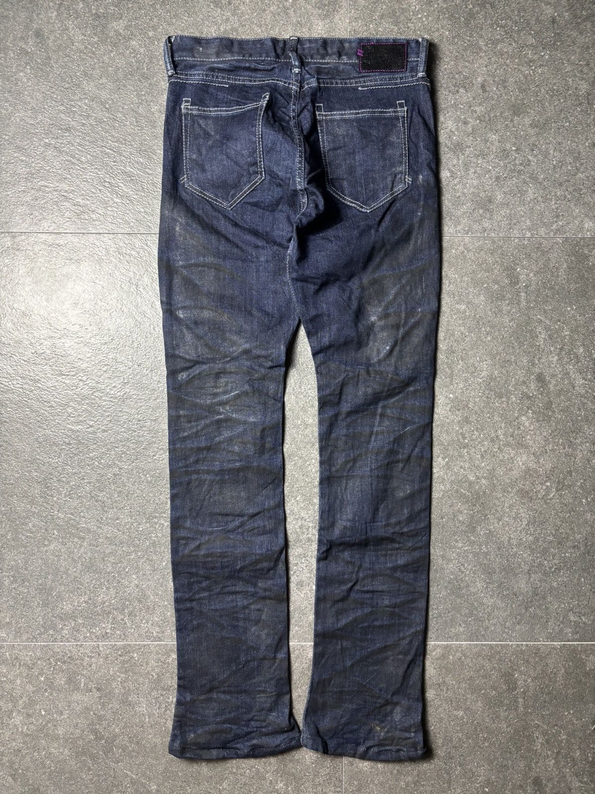 Japanese Brand 2000s Civarize Riders Silver Claw Marks Slim Bootcut Jeans Size US 29 - 11 Thumbnail