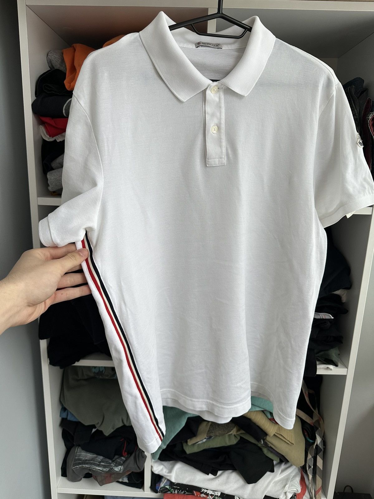 Moncler 🔥VINTAGE MONCLER MAGLIA POLO MANICA CORTA🔥 Size US L / EU 52-54 / 3 - 6 Thumbnail