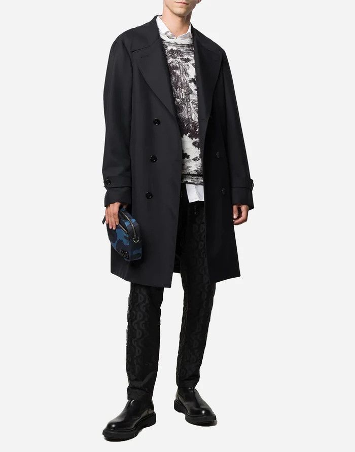 Dolce & Gabbana o1y0125 Double-Breasted Pea Coat in Black Size US L / EU 52-54 / 3 - 2 Thumbnail