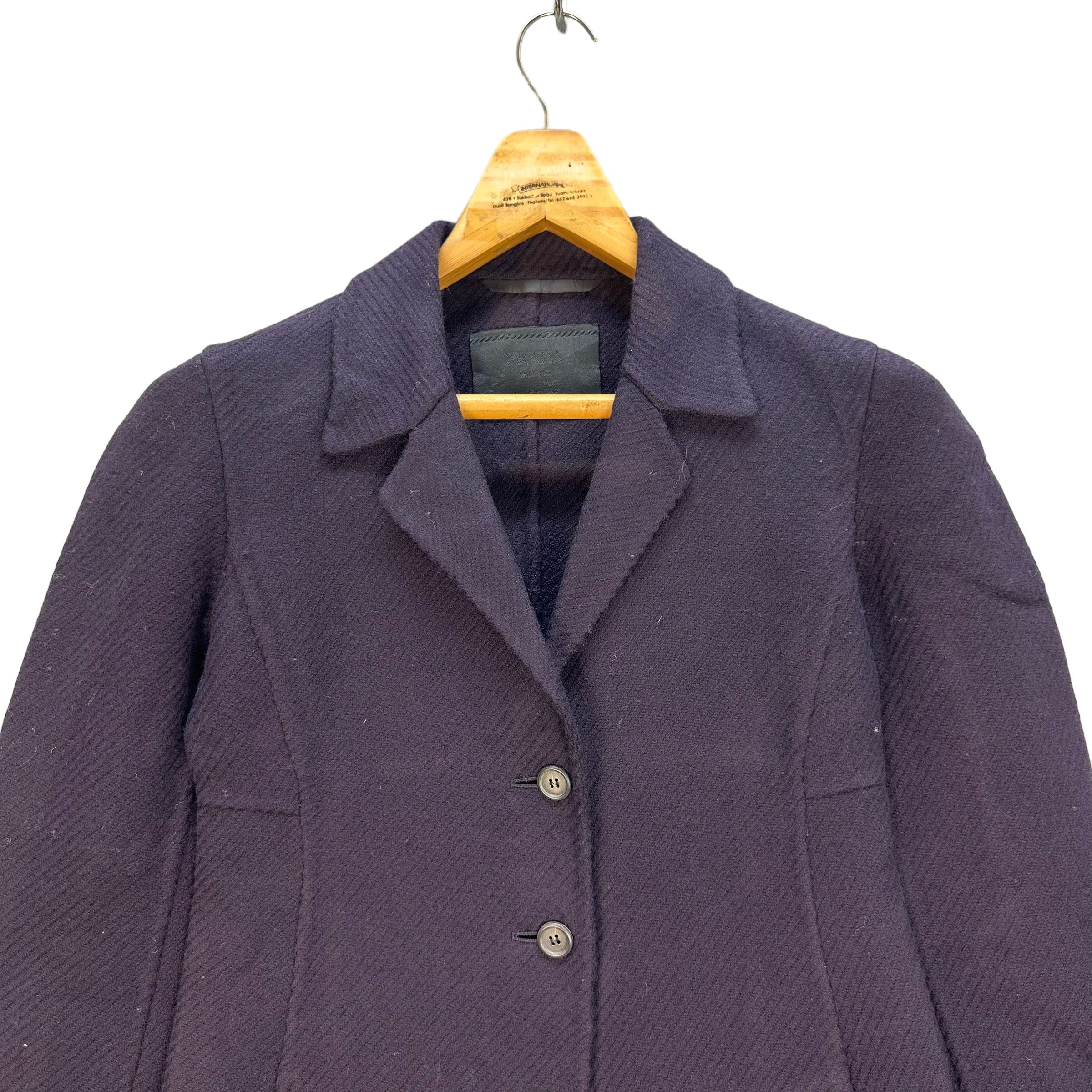 Prada PRADA MILANO PURPLE WOOL COAT #7781-171 Size S / US 4 / IT 40 - 2 Thumbnail