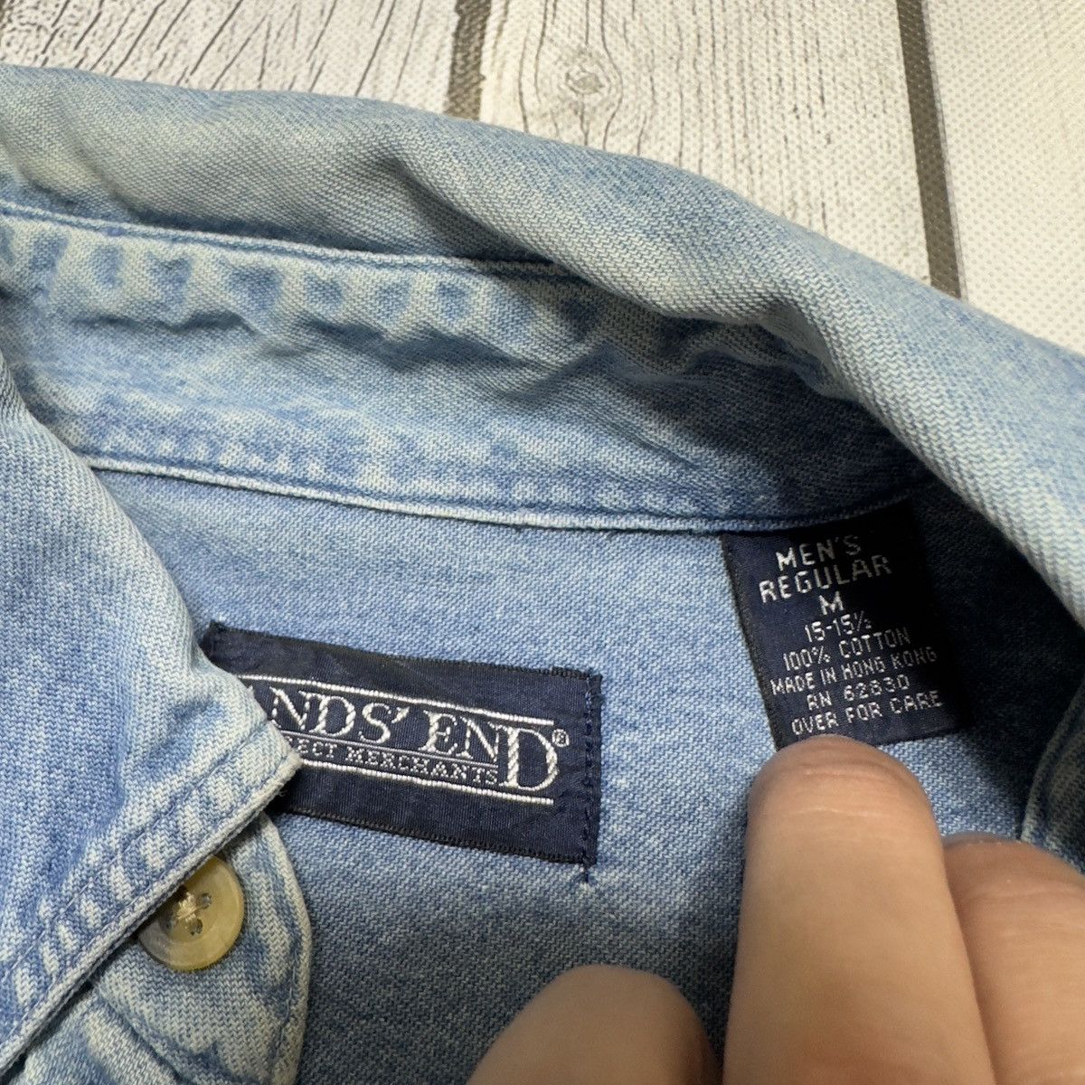 Lands' End × Vintage Vintage Lands End denim shirt Size US M / EU 48-50 / 2 - 4 Thumbnail