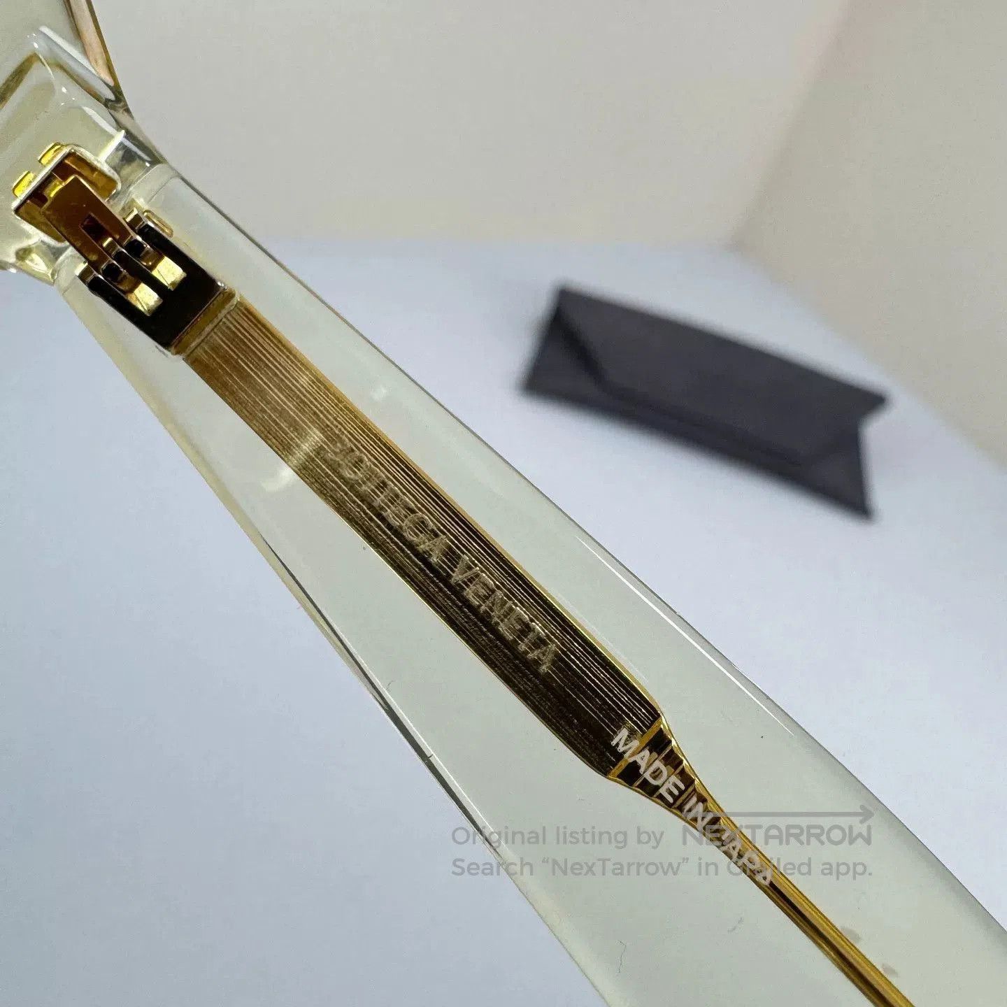 Bottega Veneta Bottega Veneta Gold-Letter Sunglasses. Size ONE SIZE - 9 Thumbnail