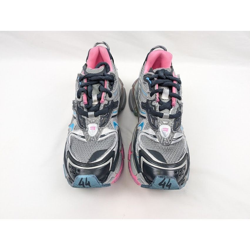 Balenciaga o1rshd1 Runner 2 Mesh/Pu/W Sneakers in Grey/Blue/Pink/Red Size US 11 / EU 44 - 9 Thumbnail