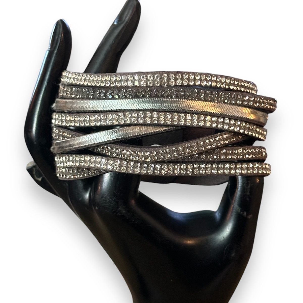 Other Rhinestone multi strand suede bracelet Size ONE SIZE - 2 Thumbnail