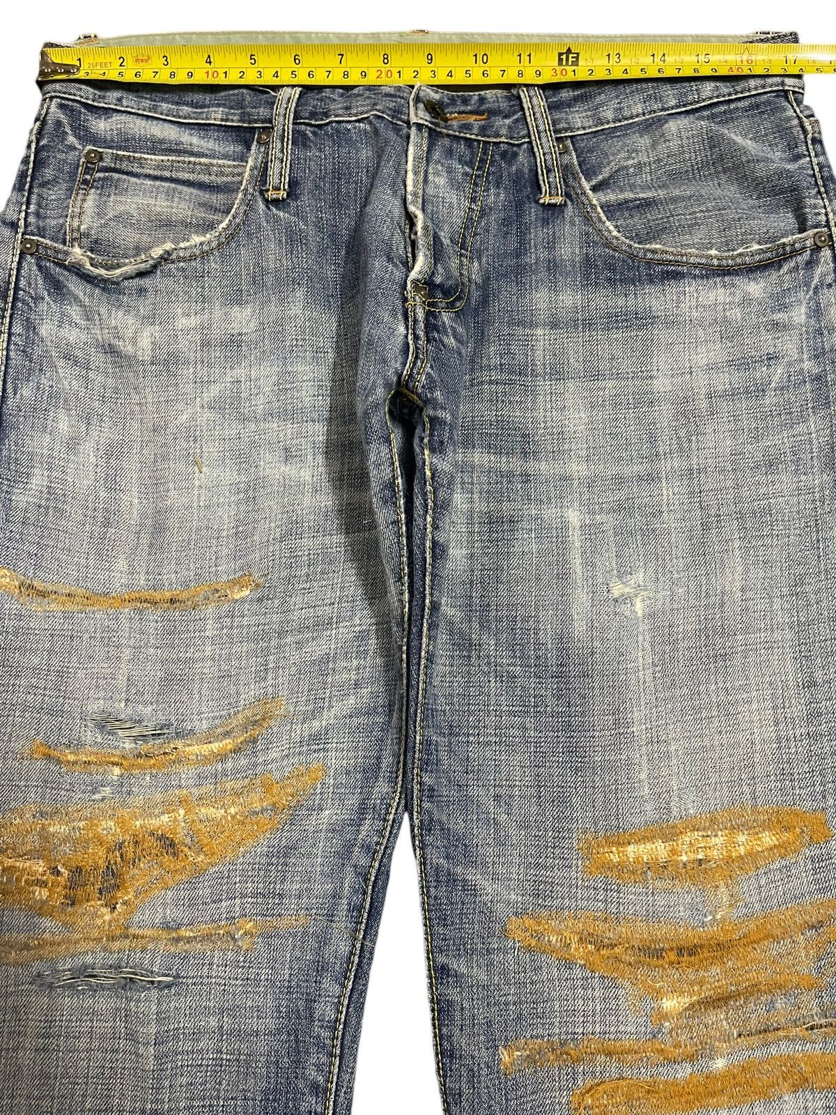 Tornado Mart Vintage Japanese Brand Blue Faded Wash Distressed Jeans Size US 34 / EU 50 - 11 Thumbnail