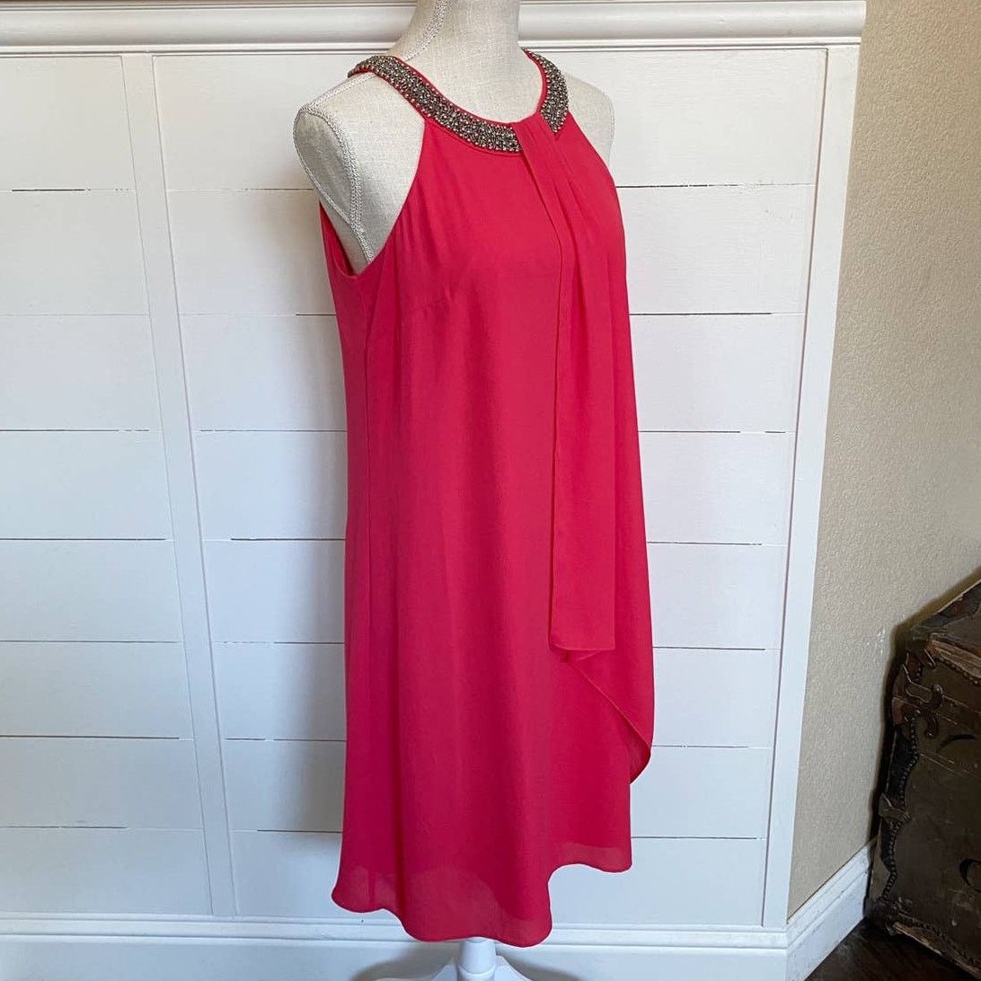 Vintage Joseph Ribkoff Jeweled Neckline Sleeveless Dress 8 Size M / US 6-8 / IT 42-44 - 2 Thumbnail