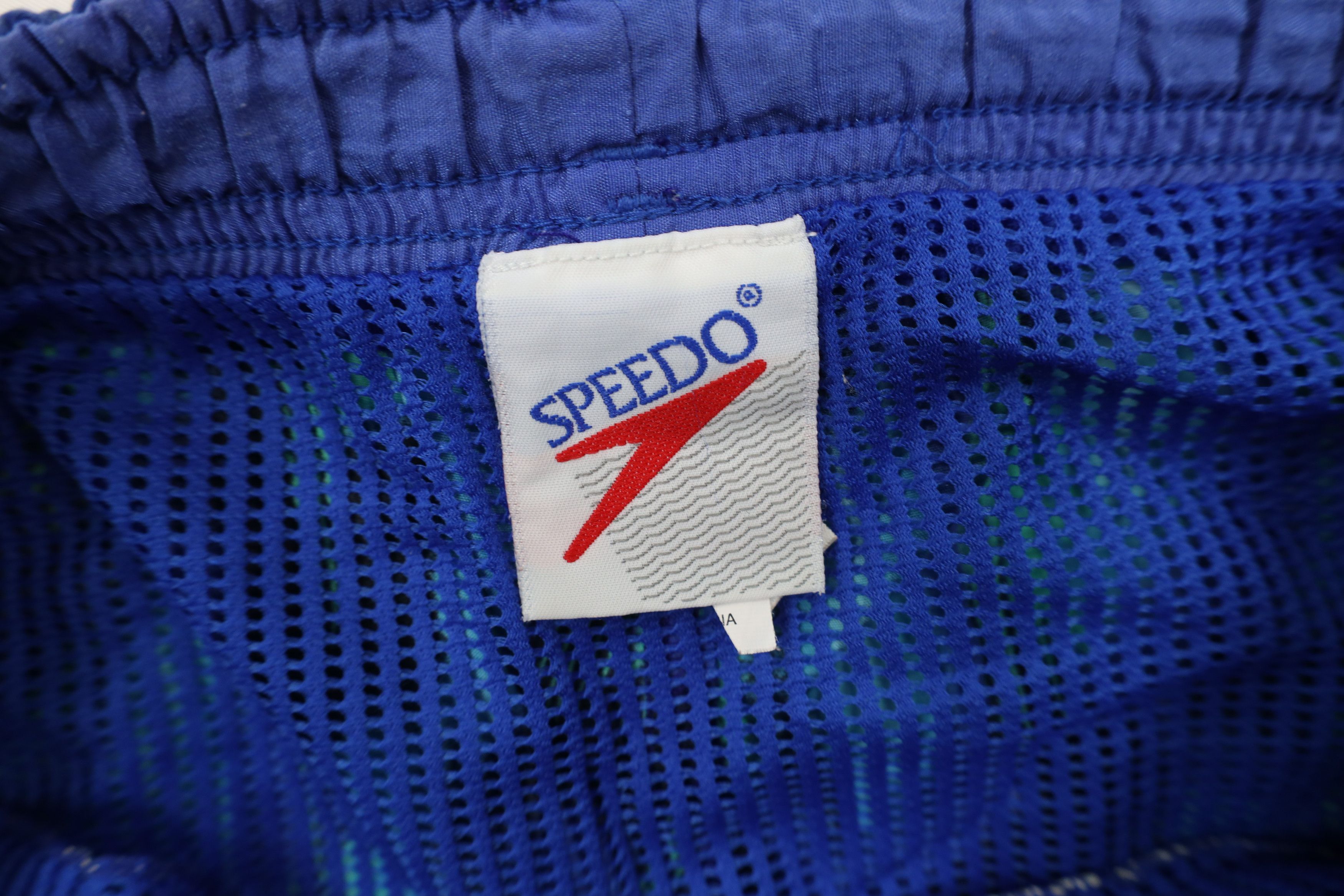 Speedo × Vintage Vintage 90s Speedo Spell Abstract Lined Shorts Swim Trunks Size US 32 / EU 48 - 7 Thumbnail