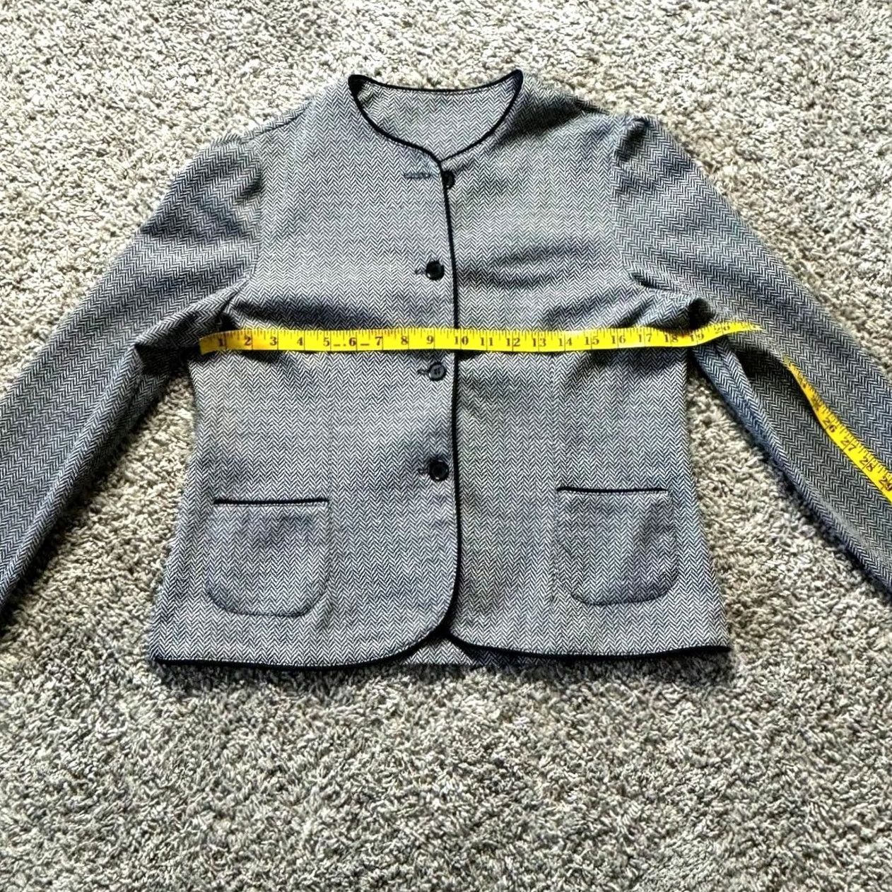 Vintage VINTAGE Stylecraft 80's Chevron Women's Black and White Jacket Blazer M Size M / US 6-8 / IT 42-44 - 2 Thumbnail