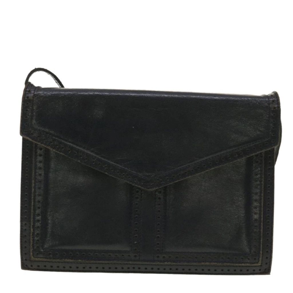 Yves Saint Laurent Yves Saint Laurent Dark Navy Leather Shoulder Bag Size ONE SIZE - 15 Thumbnail