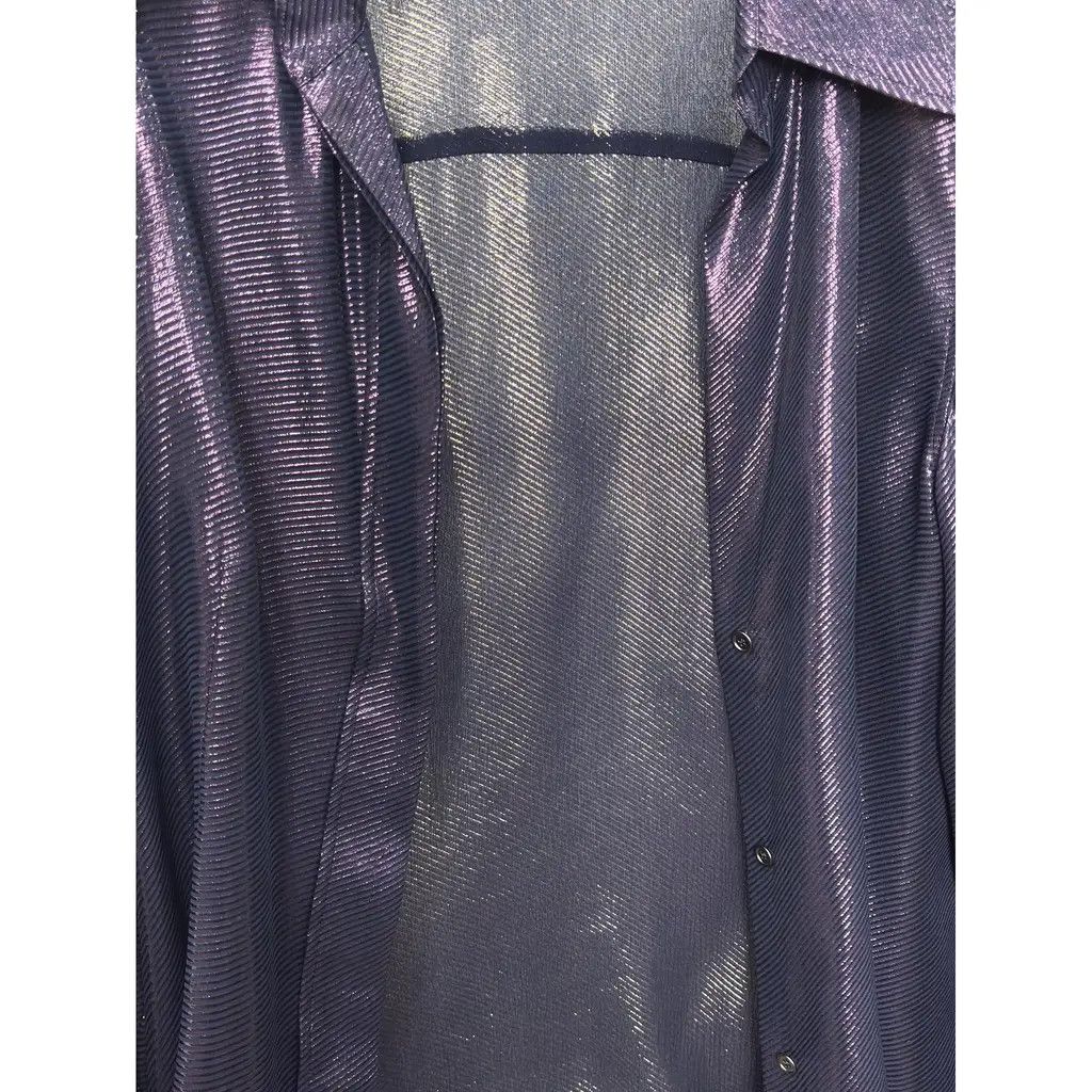 Hermes Gareth Pugh Iridescent Ribbed Long Sleeve Top Size XS / US 0-2 / IT 36-38 - 9 Thumbnail
