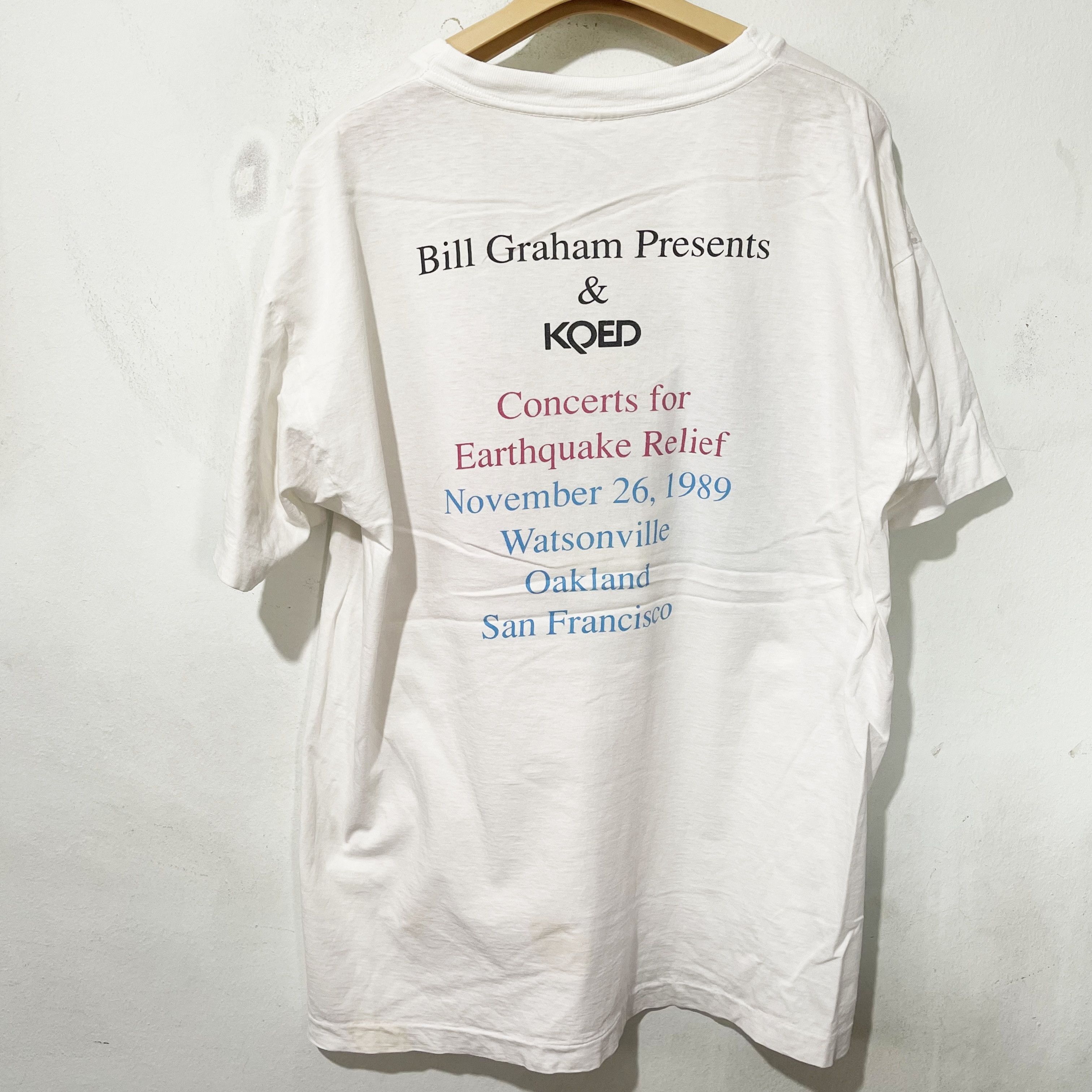 Vintage Vintage 1989 Bill Graham Earthquake Relief Concert Shirt Size US L / EU 52-54 / 3 - 3 Thumbnail