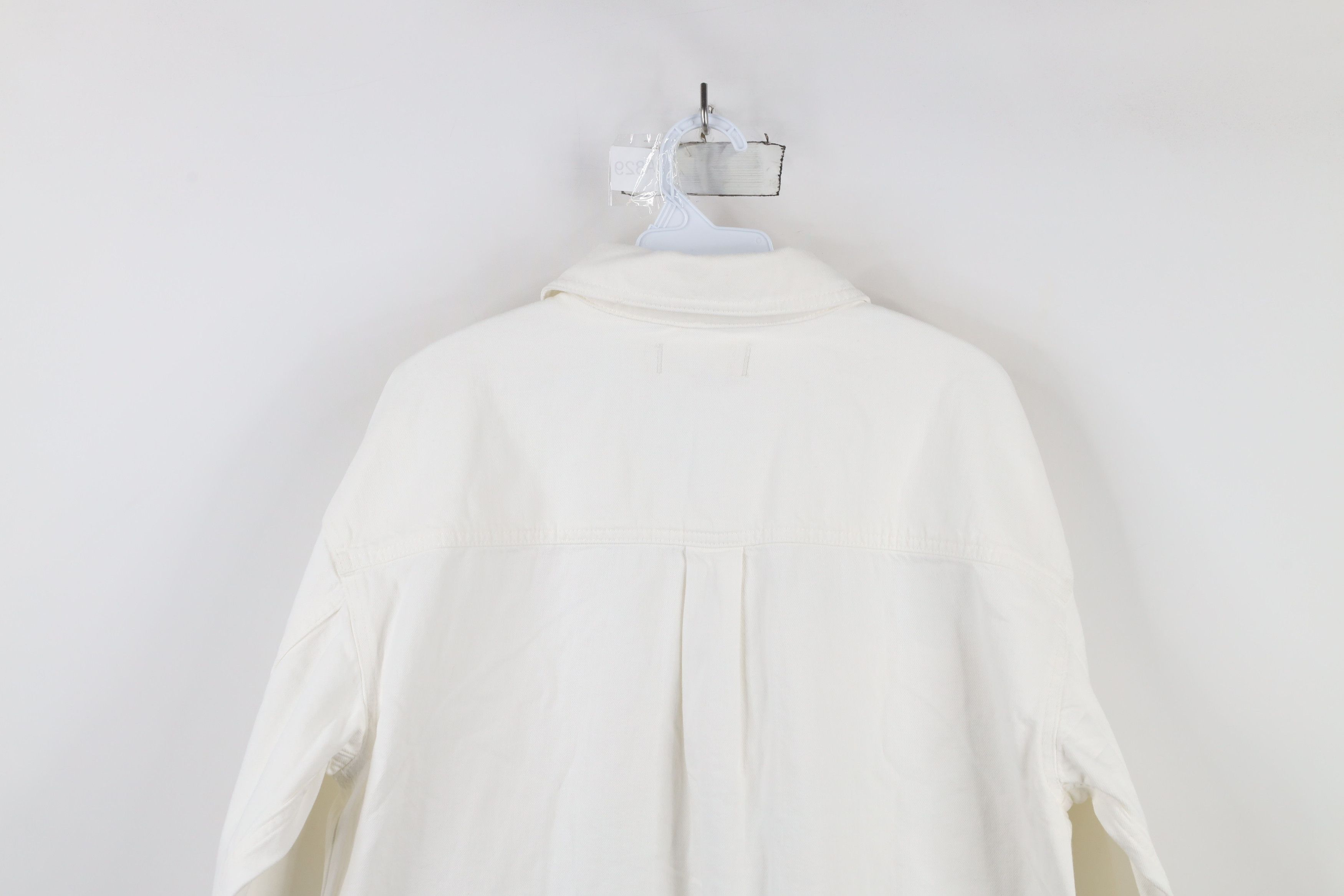 Madewell × Vintage Madewell Oversized Denim Button Chore Jacket White Cotton Size M / US 6-8 / IT 42-44 - 13 Thumbnail
