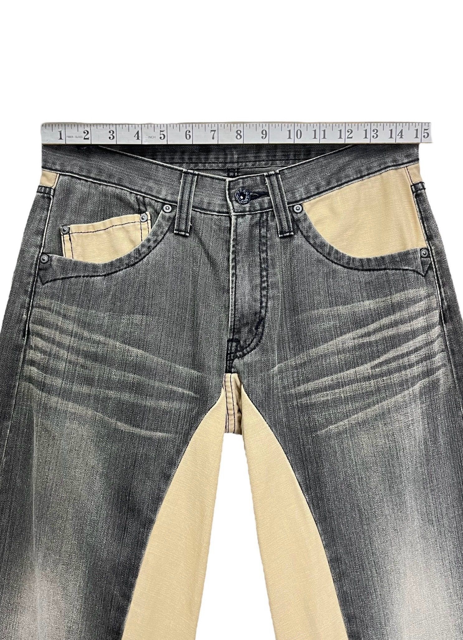 Japan Blue FYE🔥Vintage BLUEWAY JAPAN Hybrid Split Denim Made In JAPAN Size US 28 / EU 44 - 15 Thumbnail
