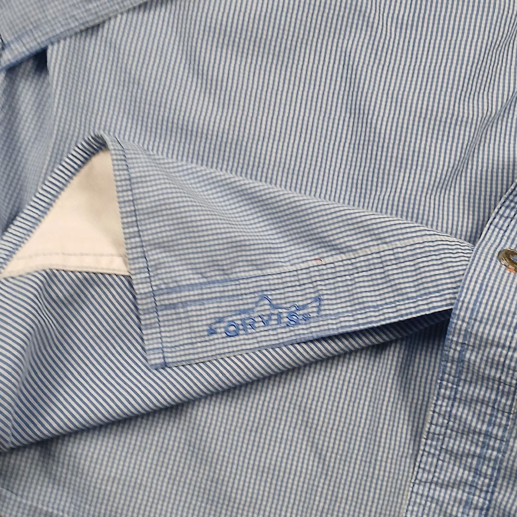 Orvis Orvis Button-Up Shirt Mens XL Extra Large Blue Check Long Sleeve Roll Tab Fishing Pocket Size US XL / EU 56 / 4 - 4 Thumbnail