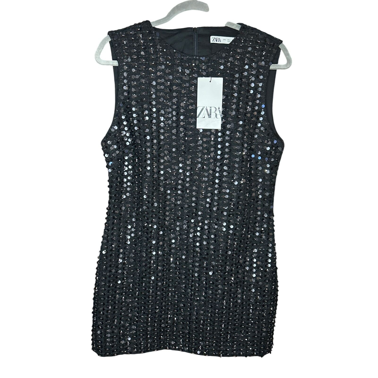 Zara Nwt- Zara SEQUIN MINI DRESS ZW COLLECTION-L Size L / US 10 / IT 46 - 4 Thumbnail