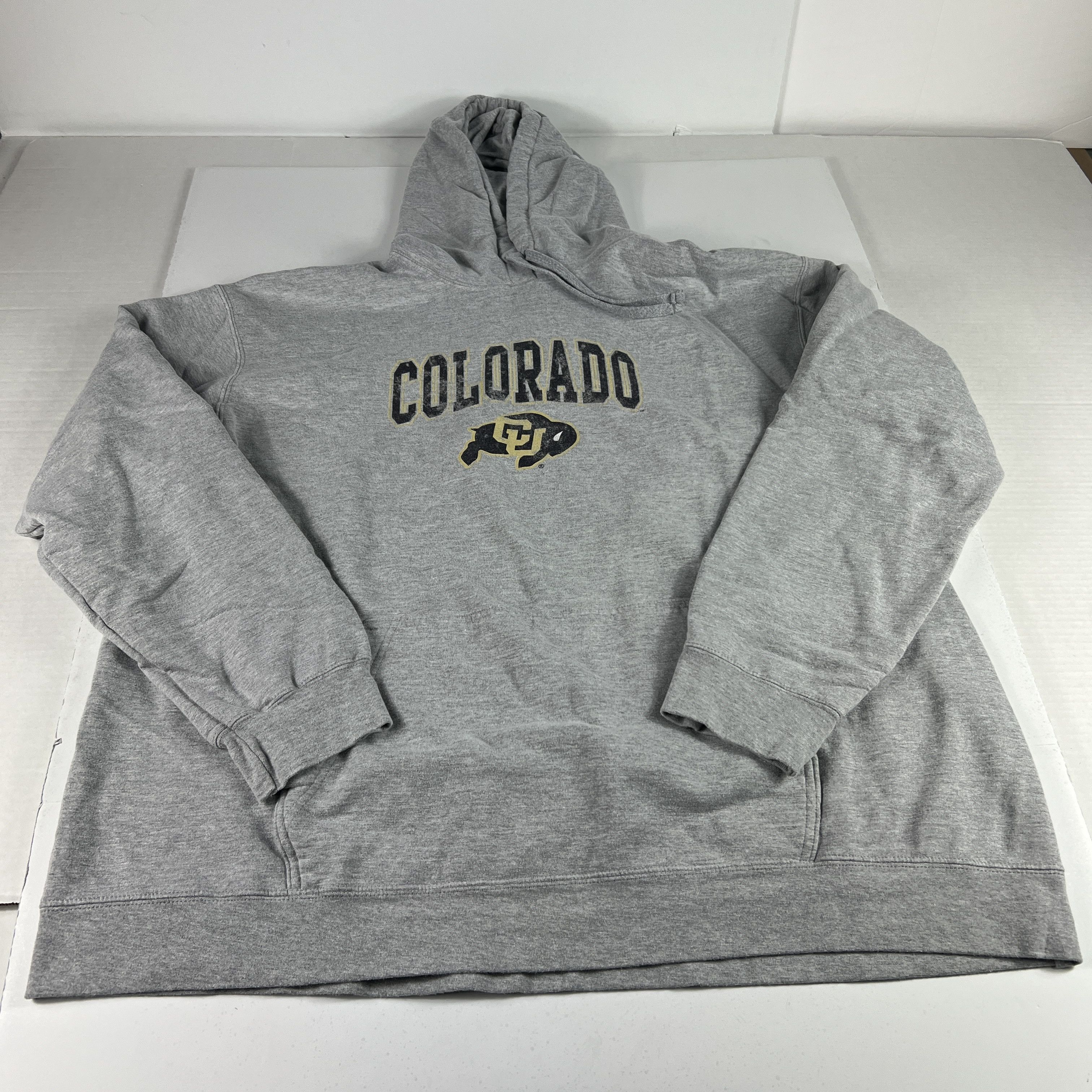 NCAA Colorado Buffaloes Sweatshirt Grey Faded Pullover Hoodie Size US XXL / EU 58 / 5 - 1 Thumbnail