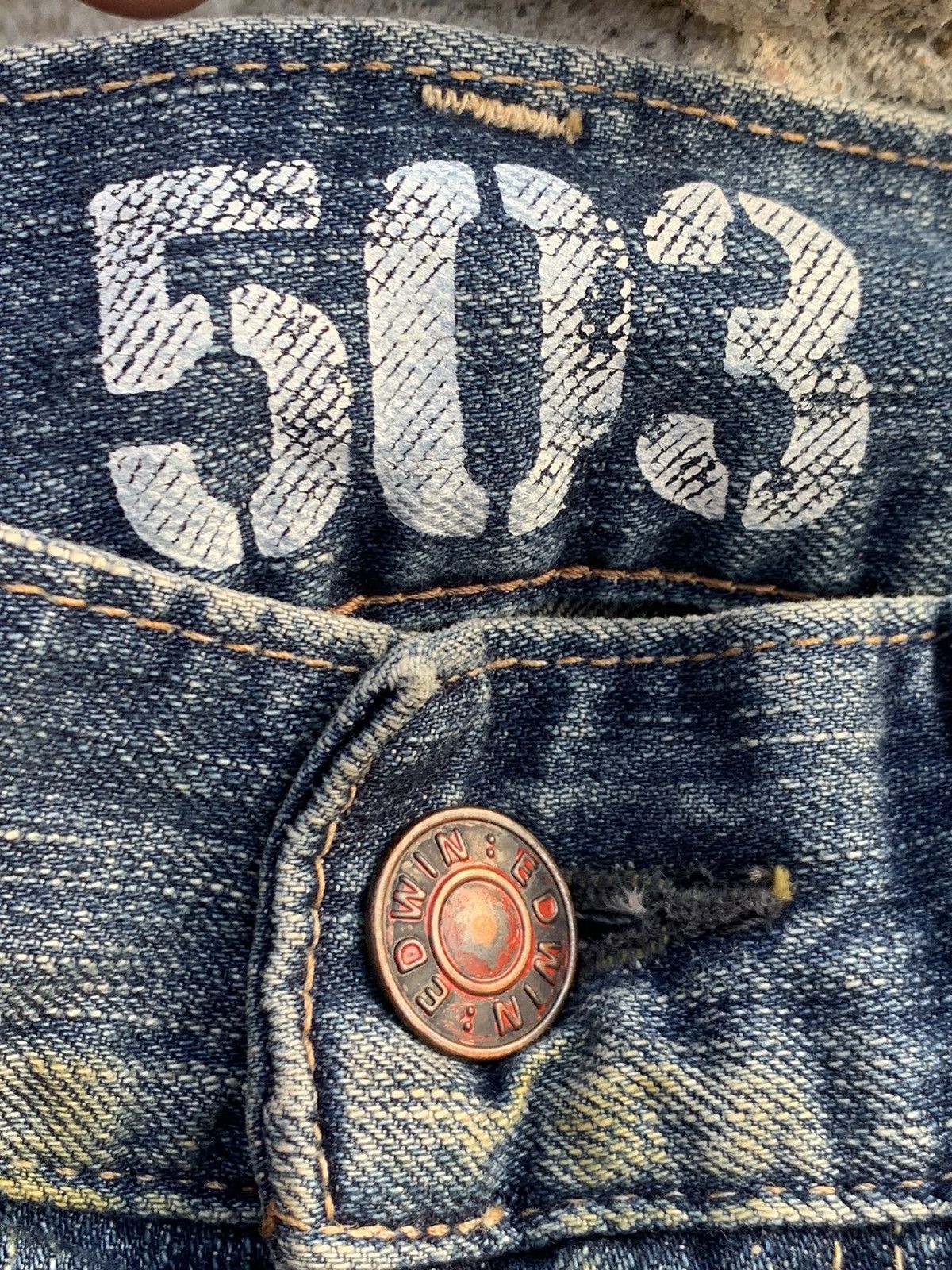 Edwin Heavy Distressed Edwin 503 jeans. Size US 32 / EU 48 - 8 Thumbnail